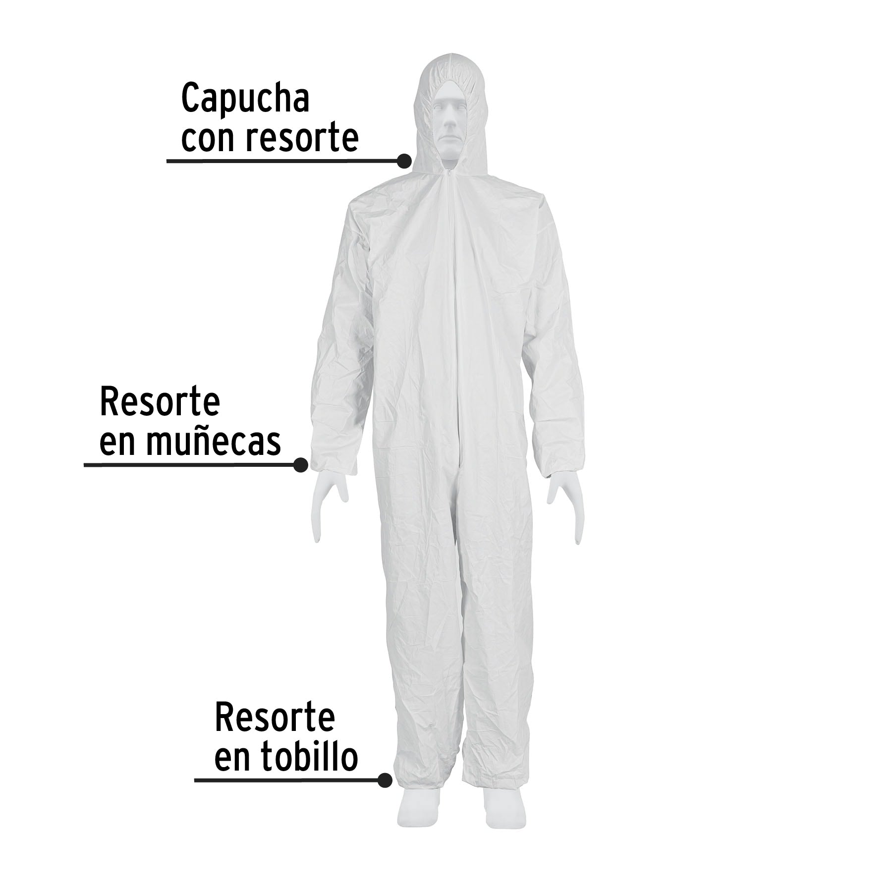 Overol desechable, talla G, PRETUL