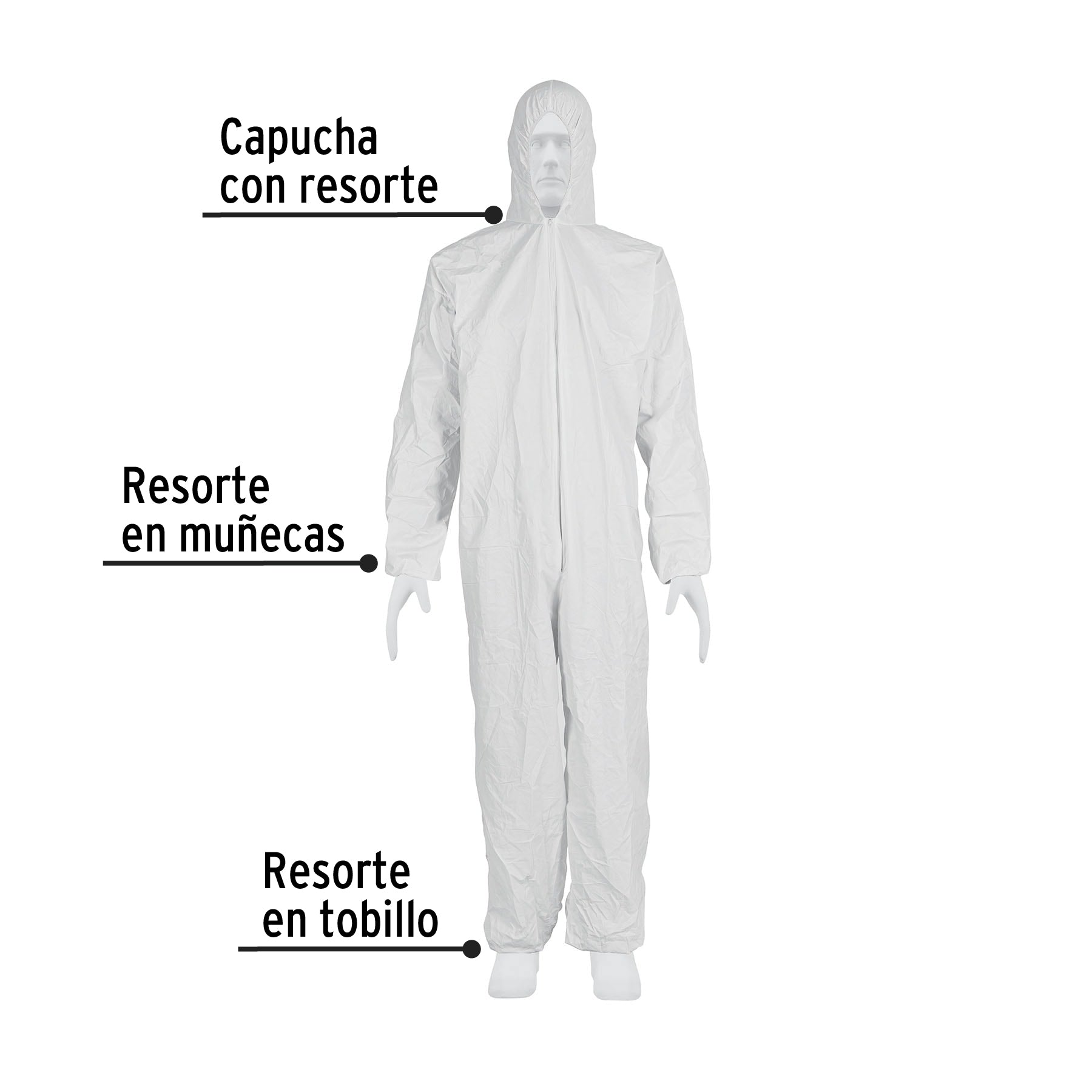 Overol desechable, talla M, PRETUL