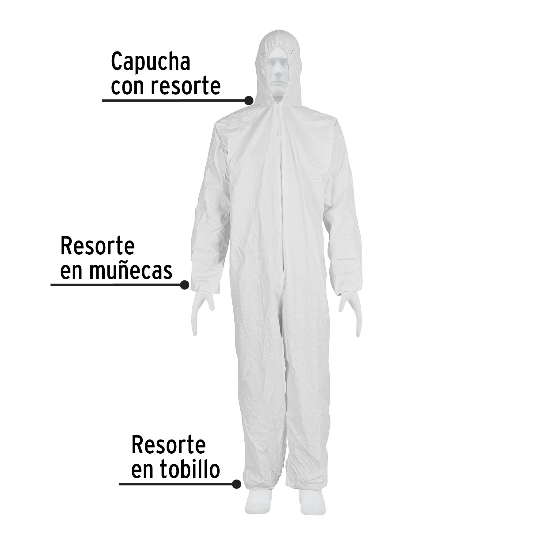 Overol desechable, talla XG, PRETUL