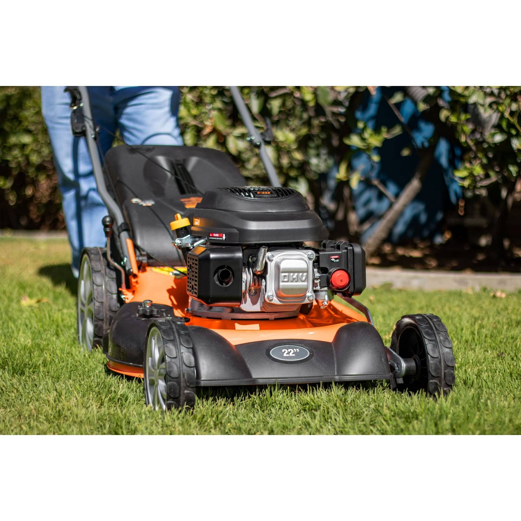 Podadora con motor a gasolina de 6 HP, 22" de corte, TRUPER