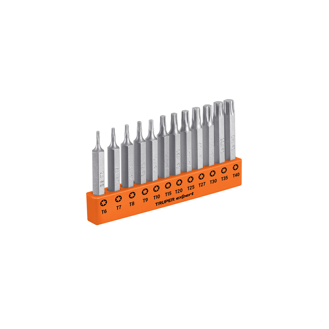Juego de 12 puntas torx combinadas largo 2", TRUPER EXPERT