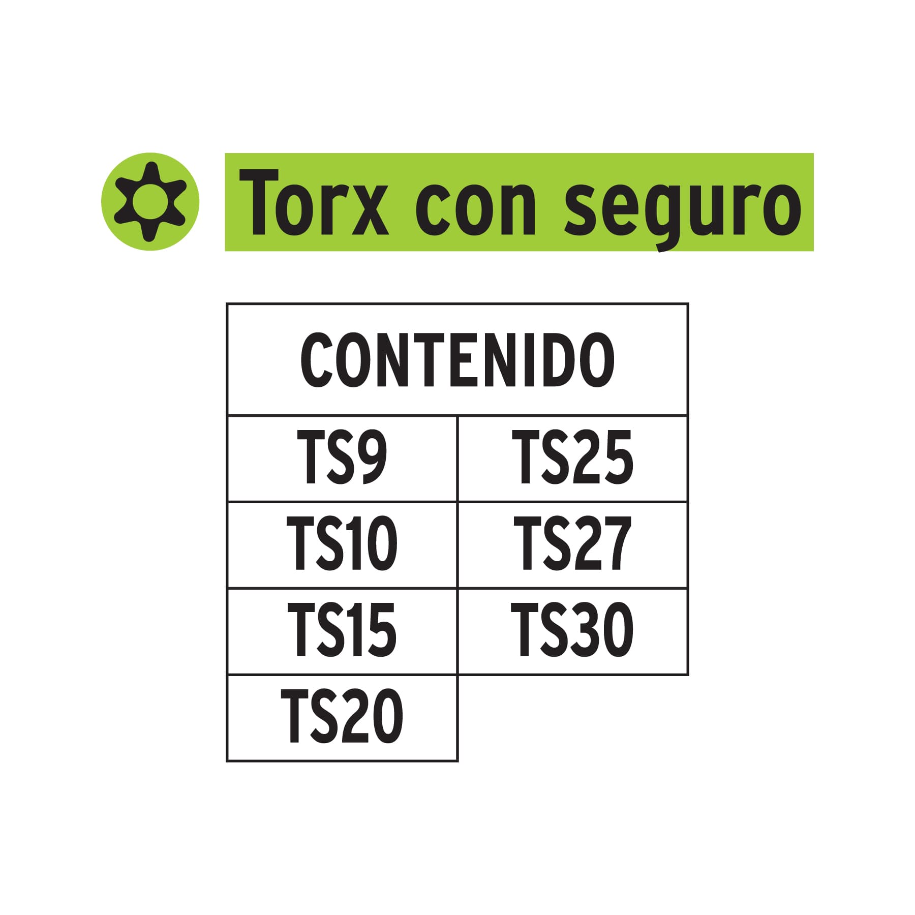 Juego de 7 puntas torx combinadas c/seguro largo 1", EXPERT