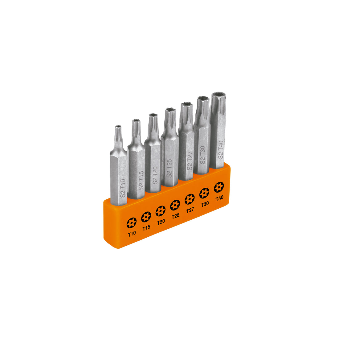 Juego de 7 puntas torx combinadas c/seguro largo 2", EXPERT