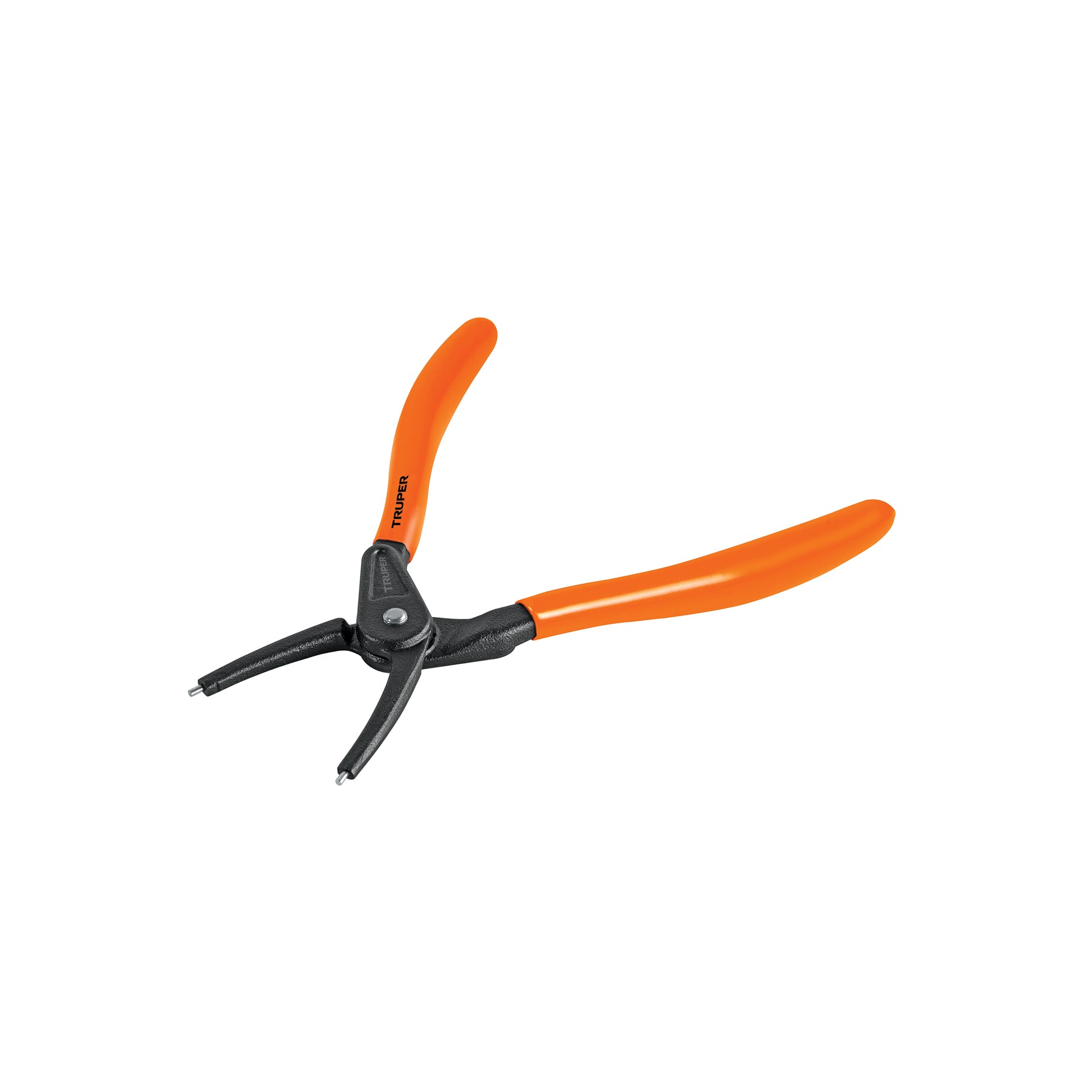 Pinza punta recta 7" para cerrar anillos, mango de PVC