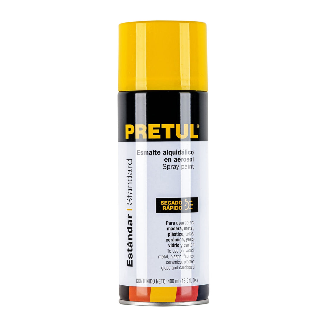 Pintura en aerosol, amarillo canario, 400 ml, PRETUL