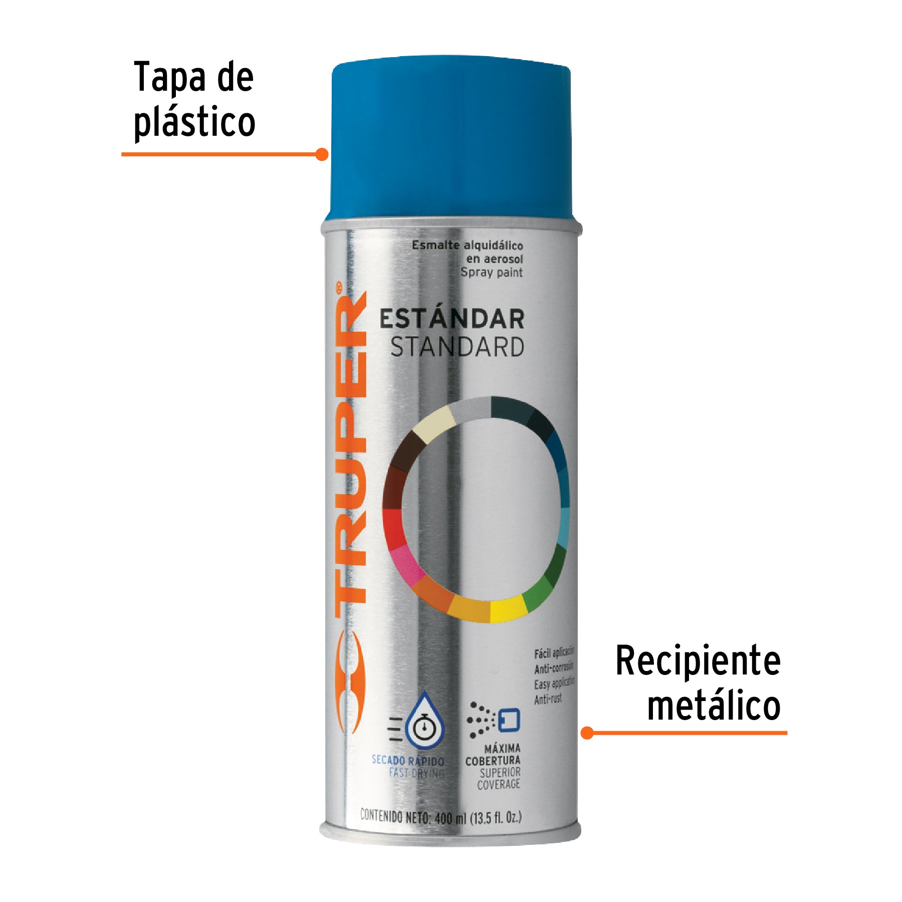 Pintura en aerosol, azul holandés, bote tradicional, 400 ml