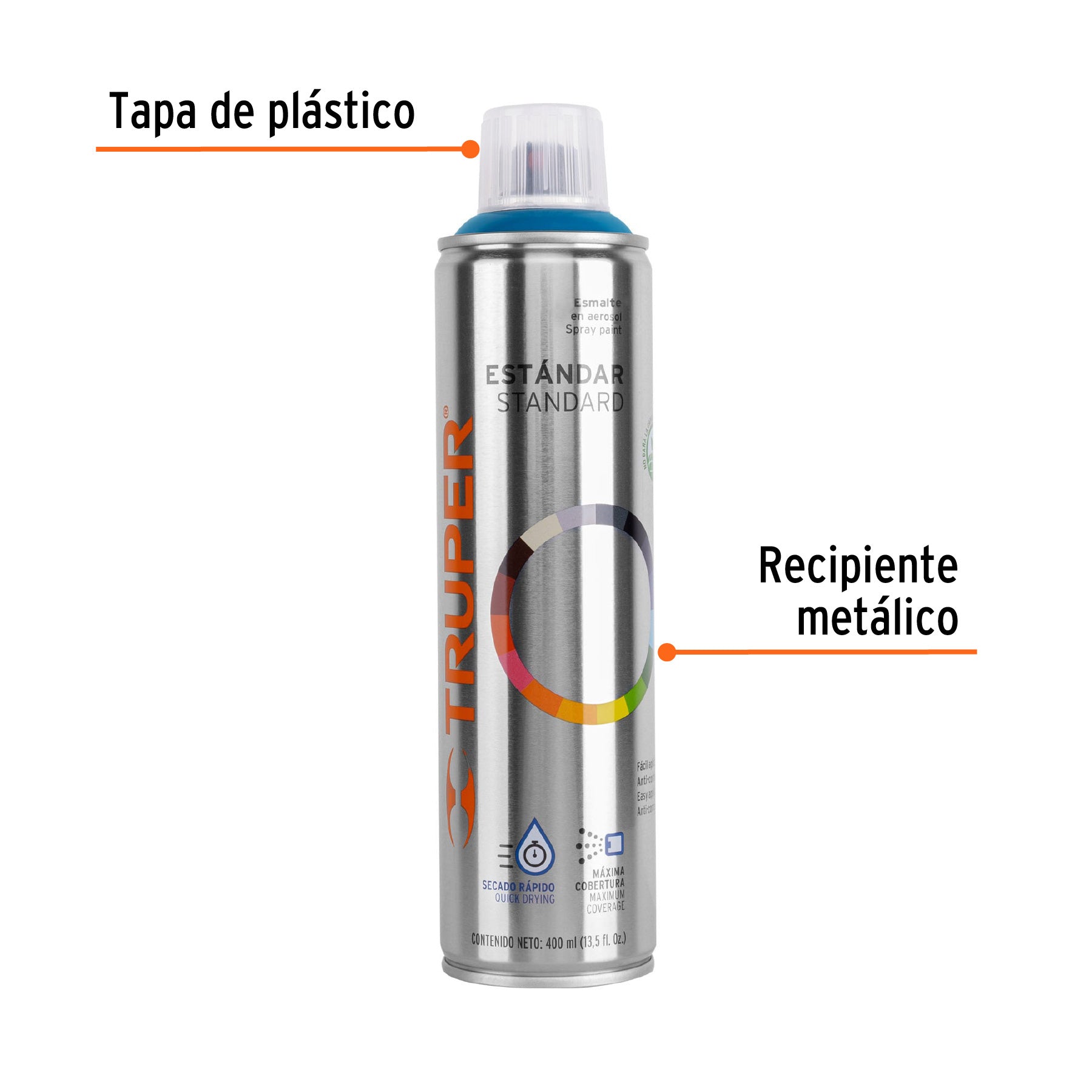 Pintura en aerosol, azul holandés, bote esbelto, 400 ml