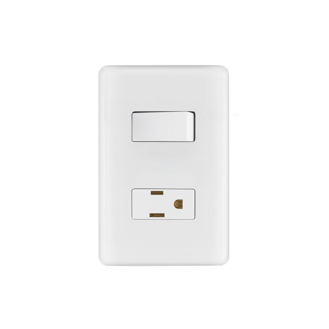 Placa armada contacto e interruptor sencillo, VOLTECK BASIC