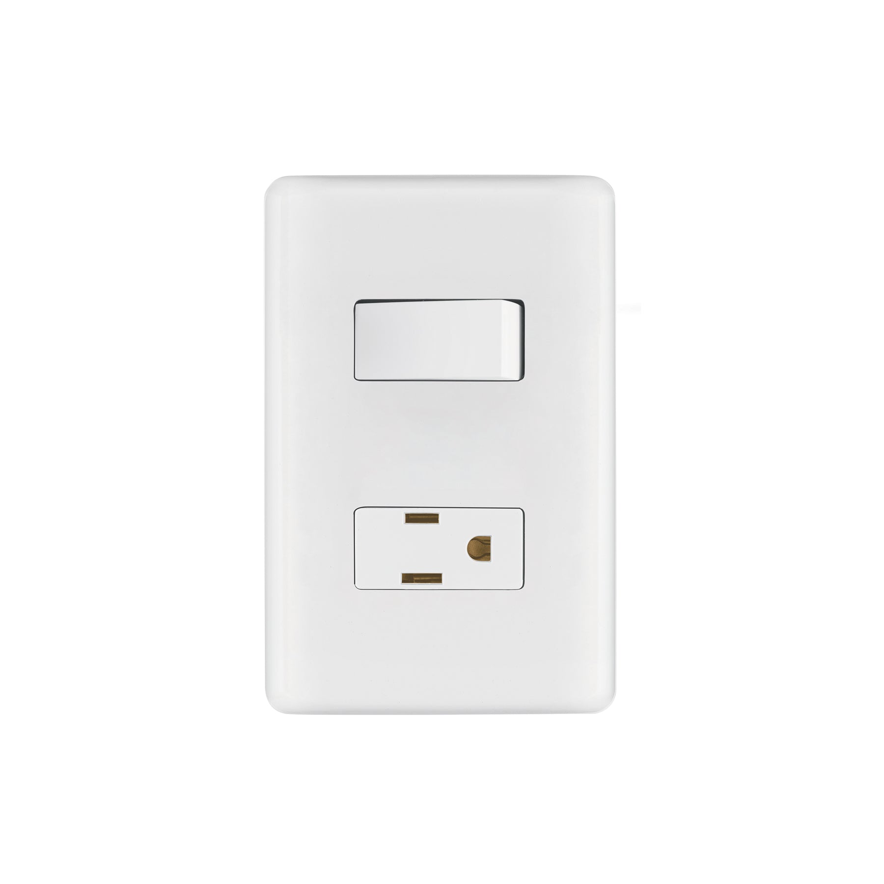 Placa armada contacto e interruptor sencillo, VOLTECK BASIC