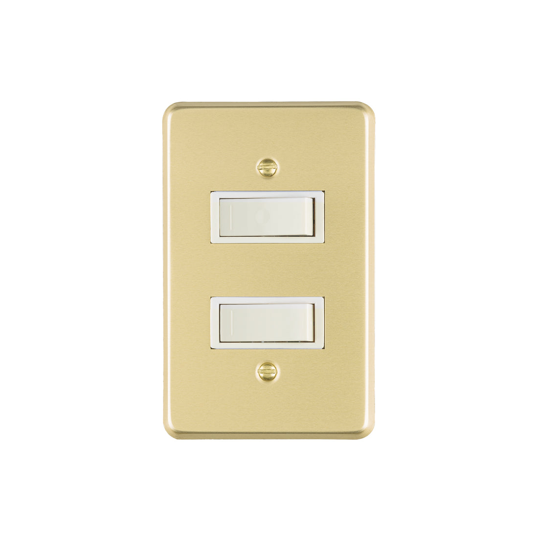 Placa armada 2 interruptores sencillos, línea Económica