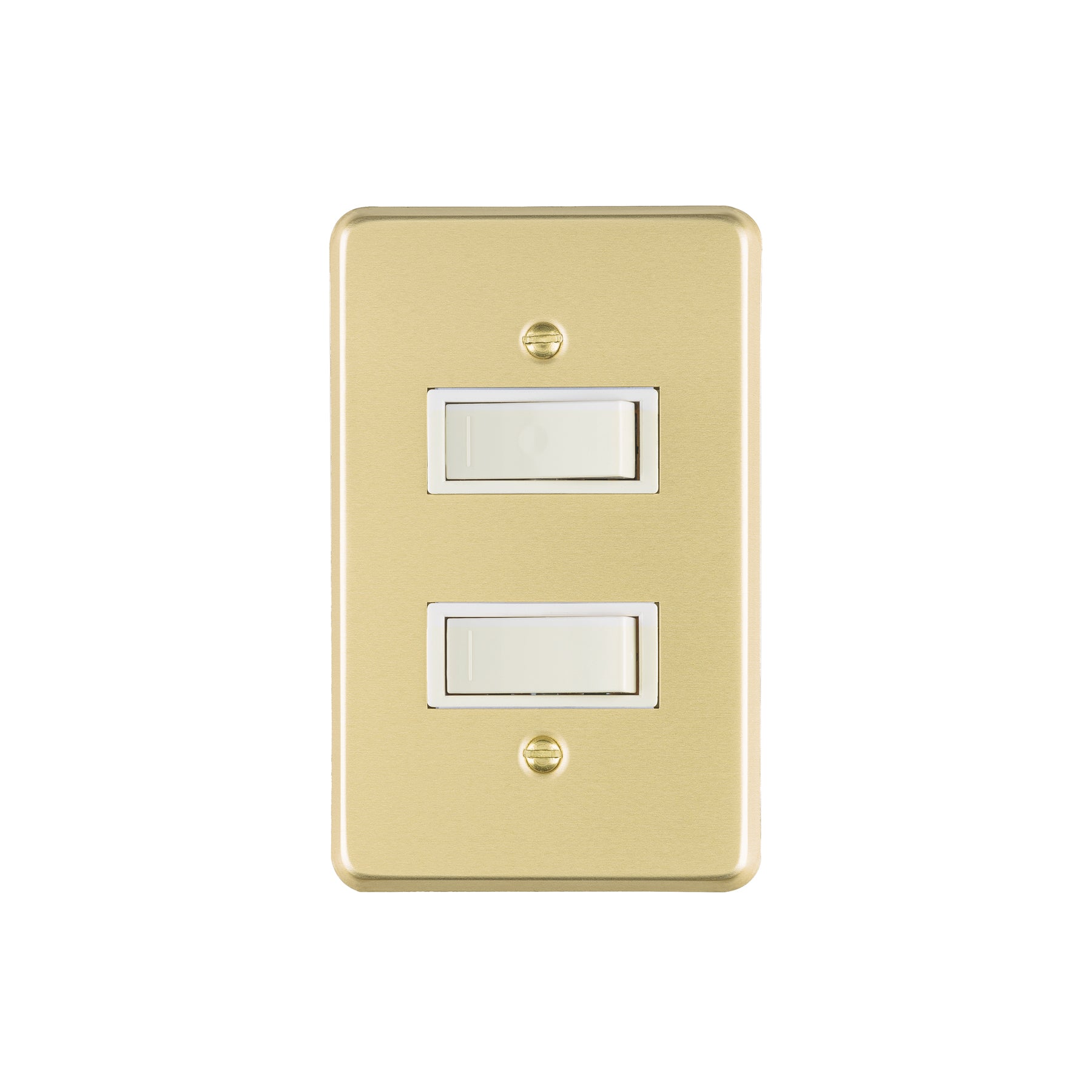 Placa armada 2 interruptores sencillos, línea Económica