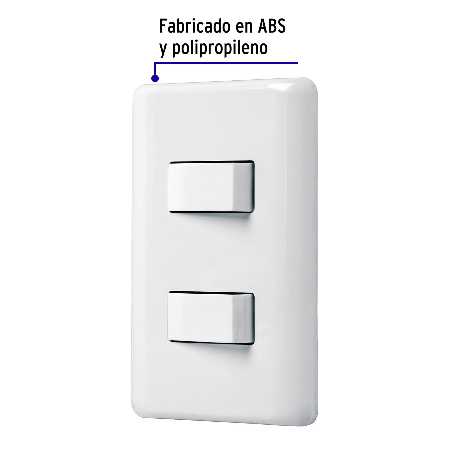 Placa armada 1 interruptor sencillo + 1 de 3 vías, BASIC