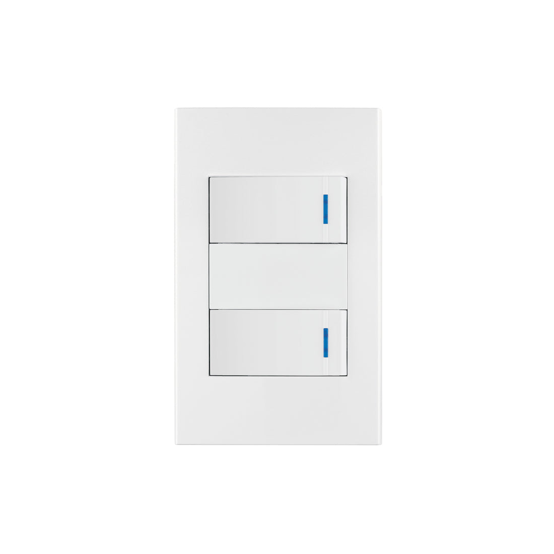 Placa armada 2 interruptores, 1 módulo, Española, blanco