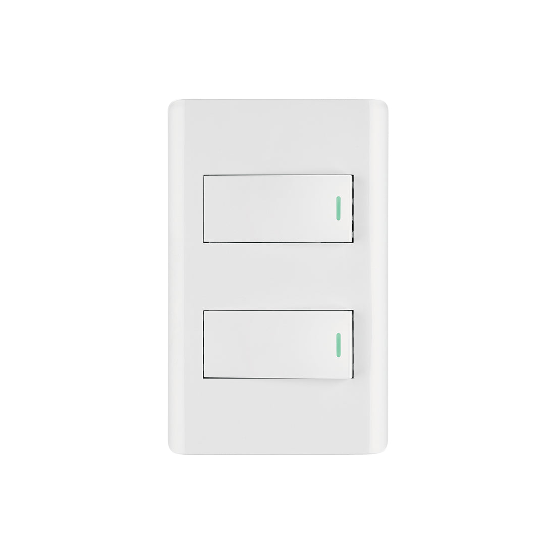 Placa armada blanca 1 interruptor y 1 de 3 vías 1 mód,Lisboa