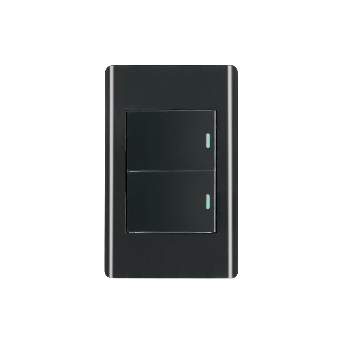Placa armada negra 1 interruptor y 1 de 3vías 1.5mód,Lisboa