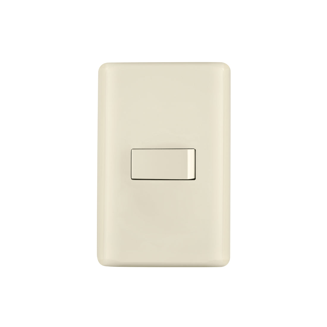 Placa armada 1 interruptor sencillo, marfil, VOLTECK