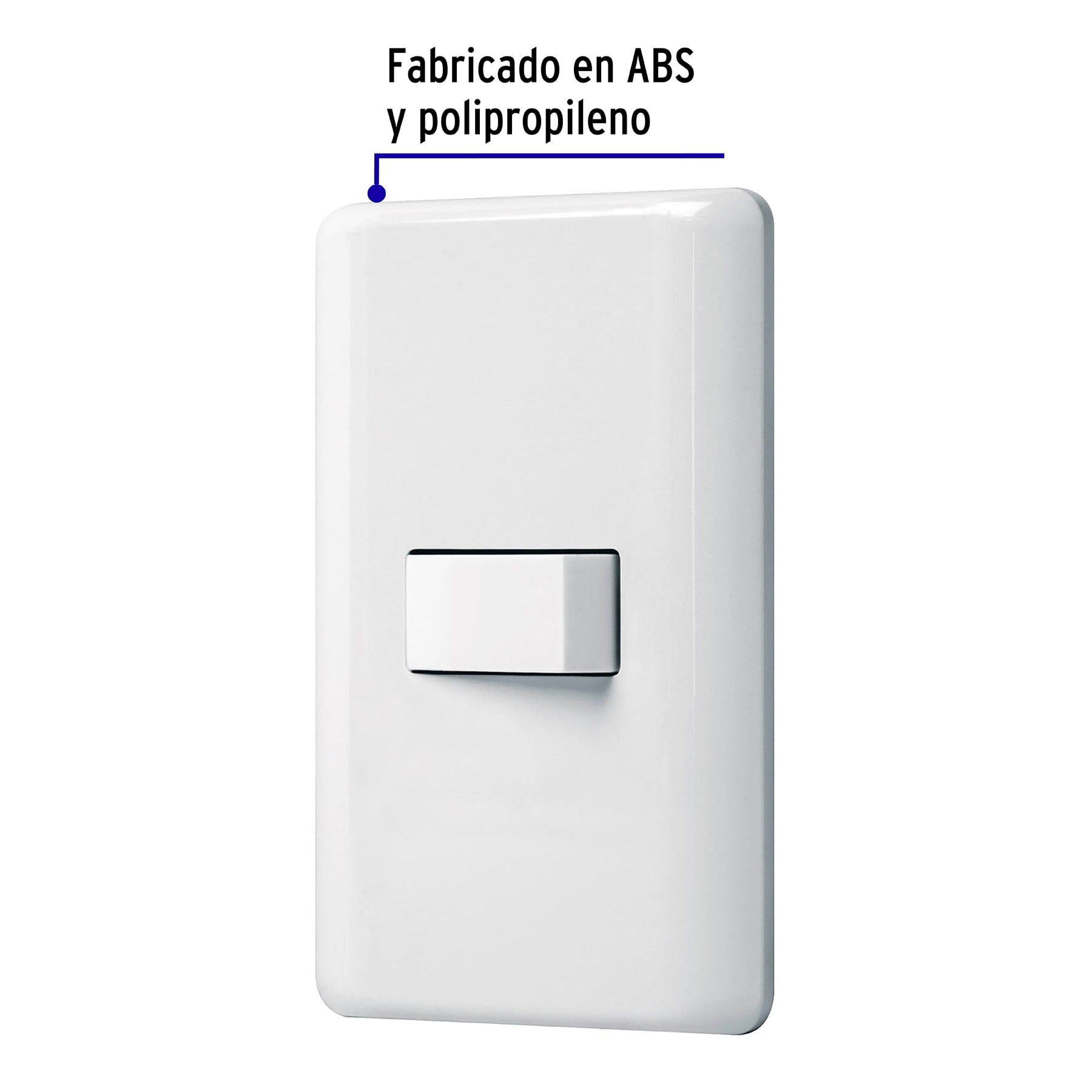 Placa armada con 1 interruptor sencillo, VOLTECK BASIC