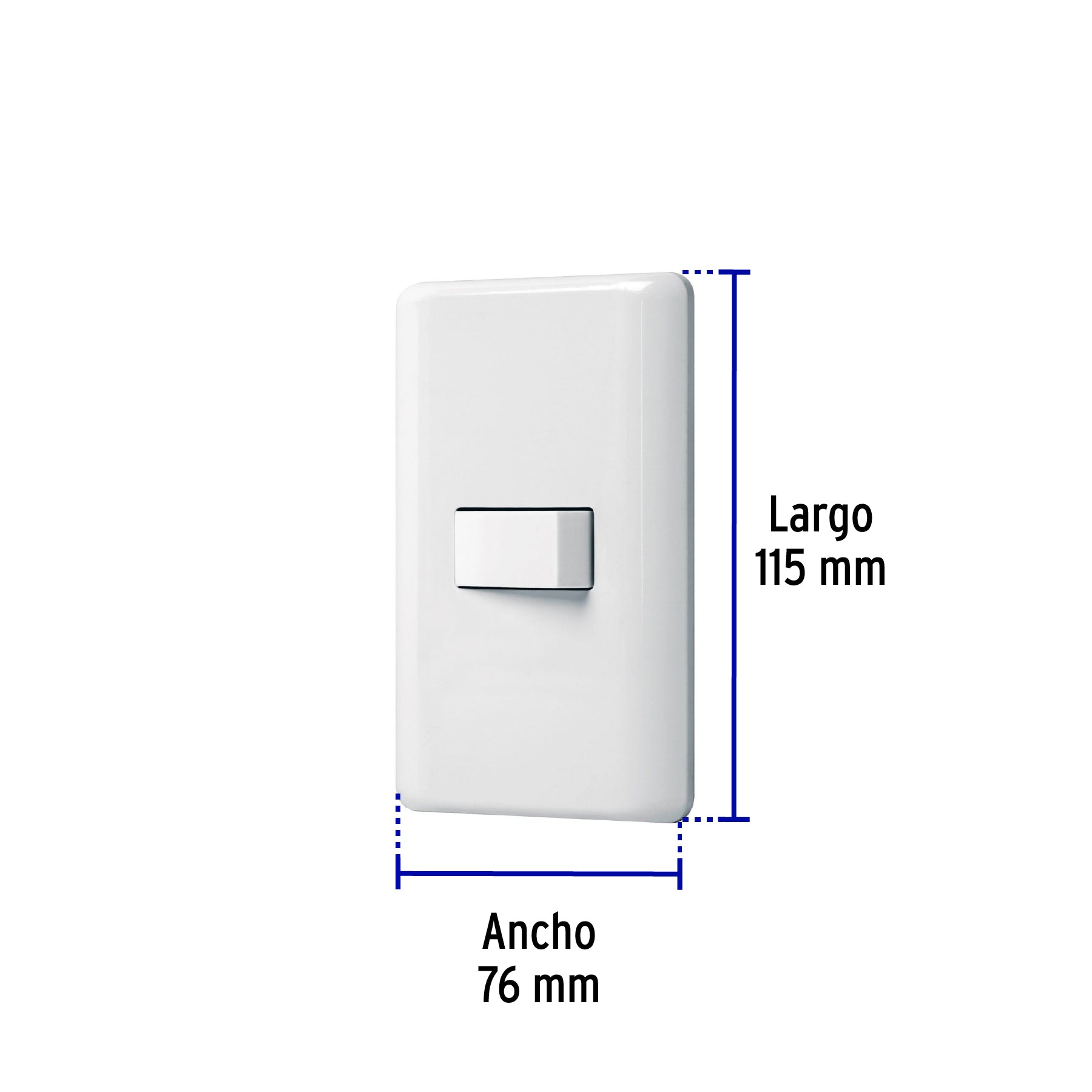 Placa armada con 1 interruptor sencillo, VOLTECK BASIC