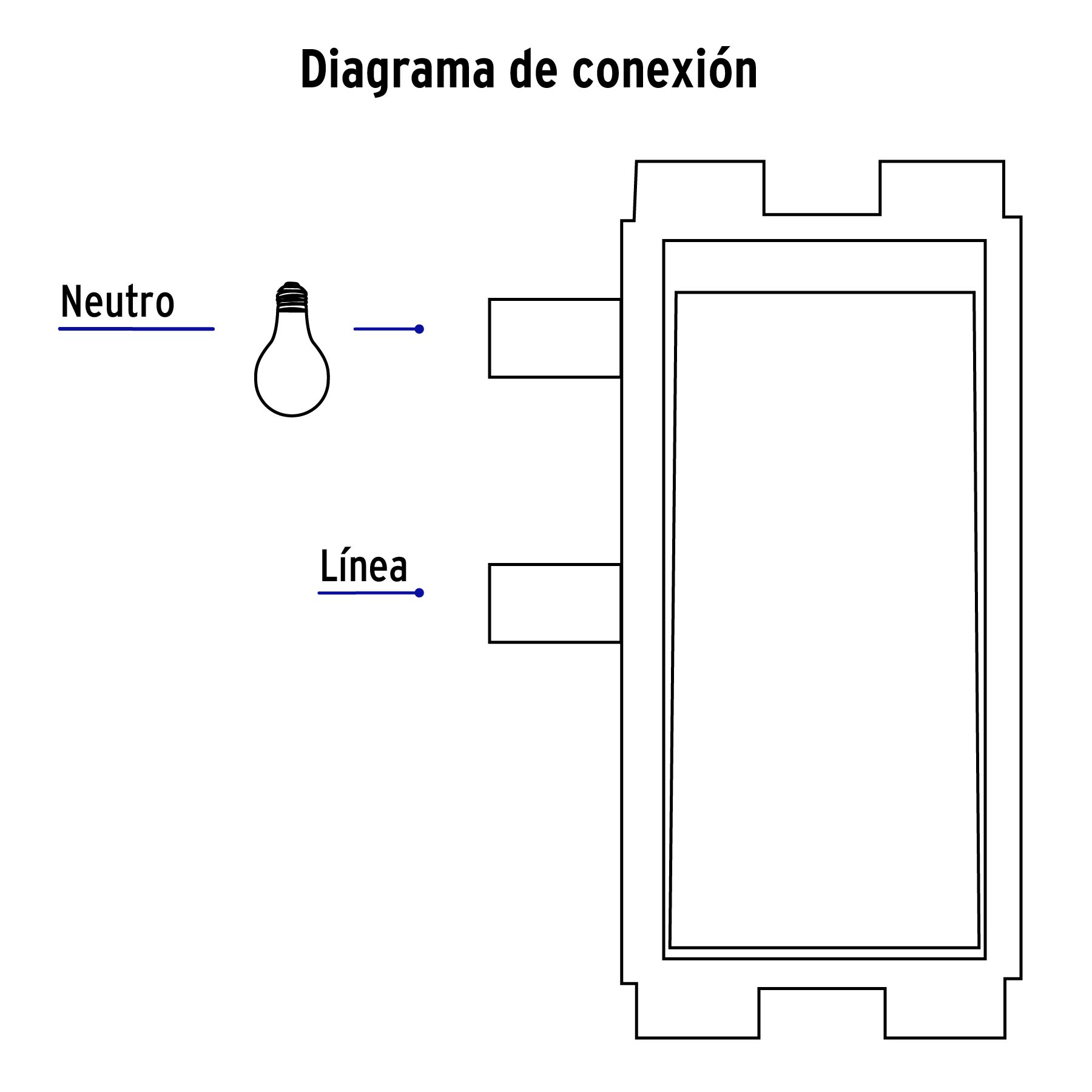 Placa armada con 1 interruptor sencillo, VOLTECK BASIC