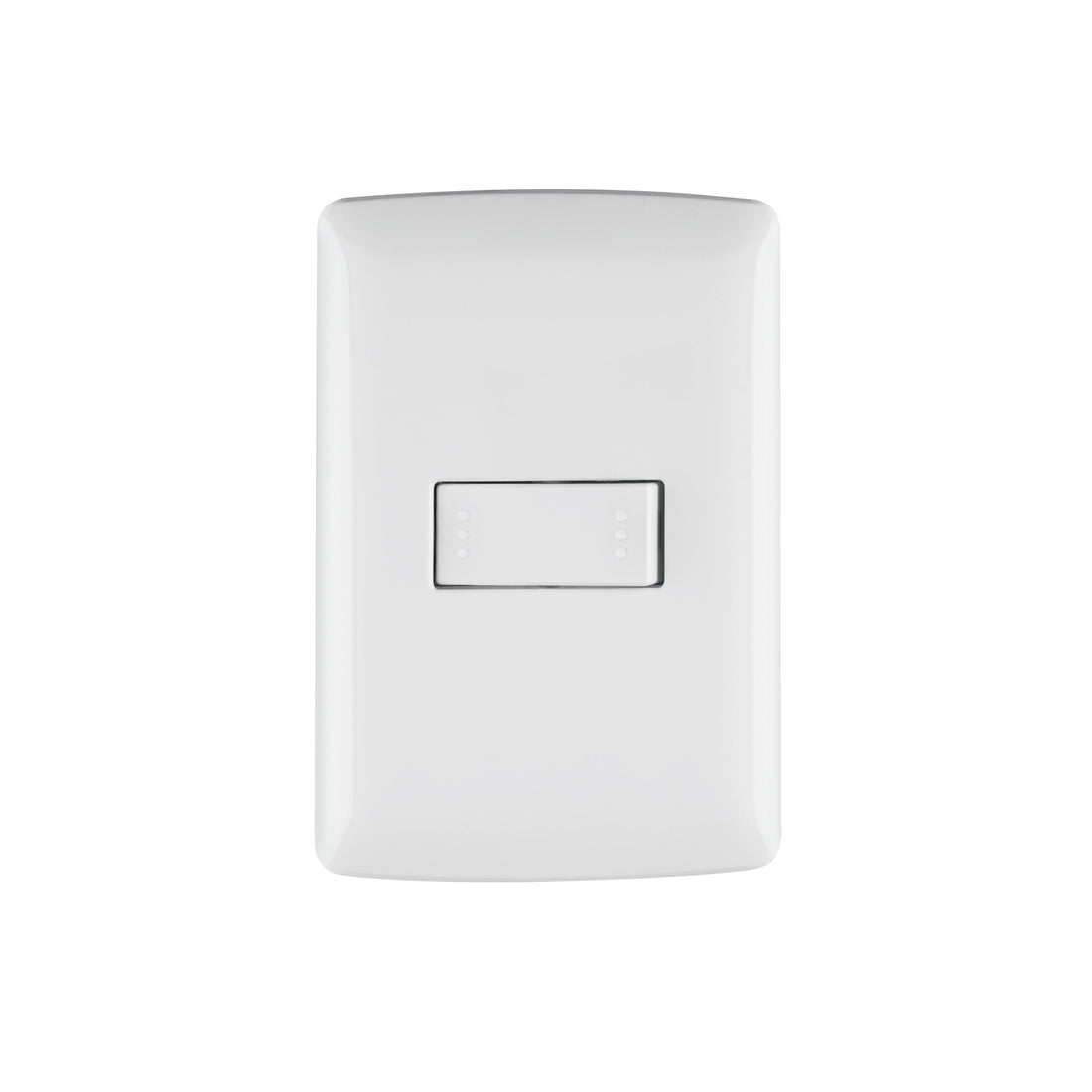 Placa armada 1 interruptor escalera, blanco, línea Italiana