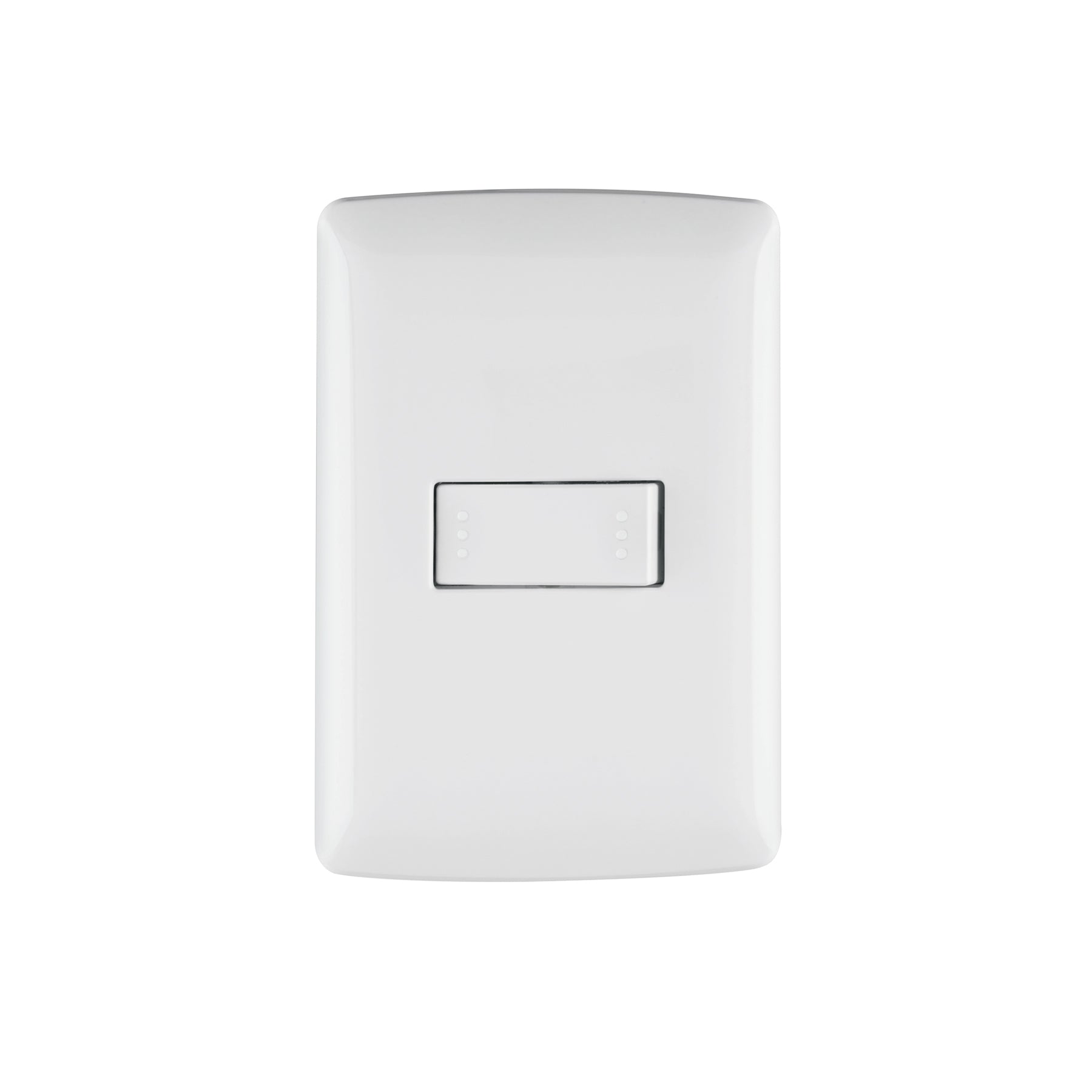 Placa armada 1 interruptor escalera, blanco, línea Italiana