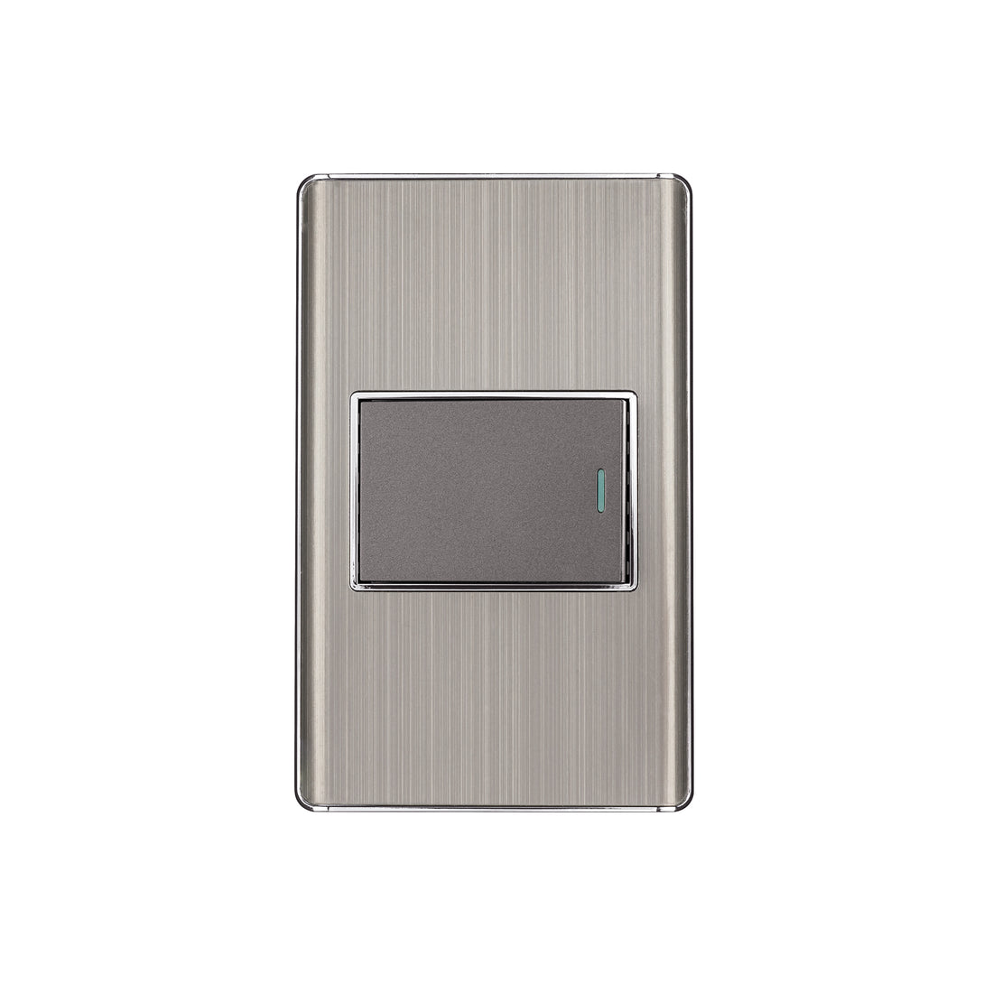 Placa armada acero inox 1 interruptor 1.5 módulos, Lisboa