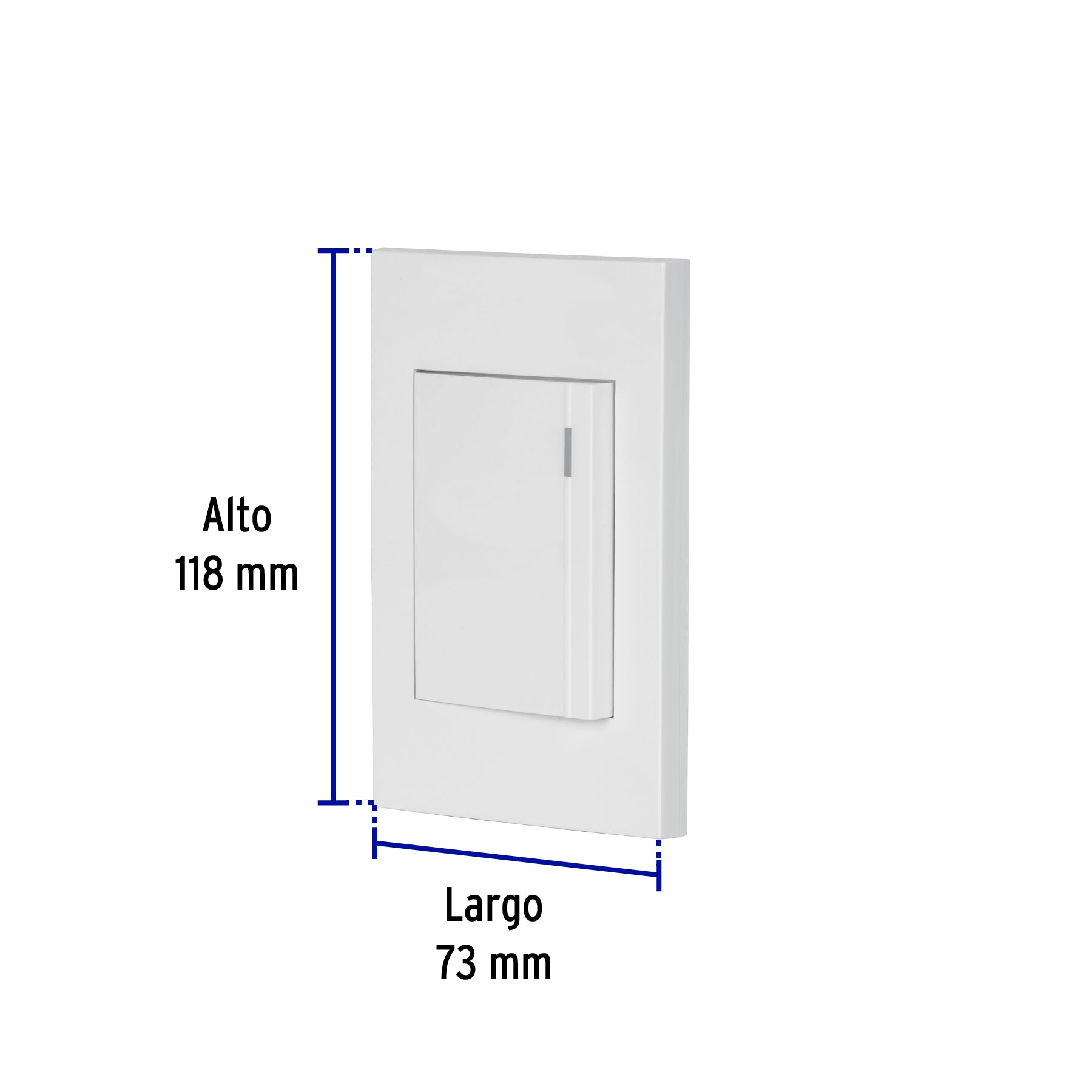Placa armada 1 interruptor, 3 módulos, Española, blanco