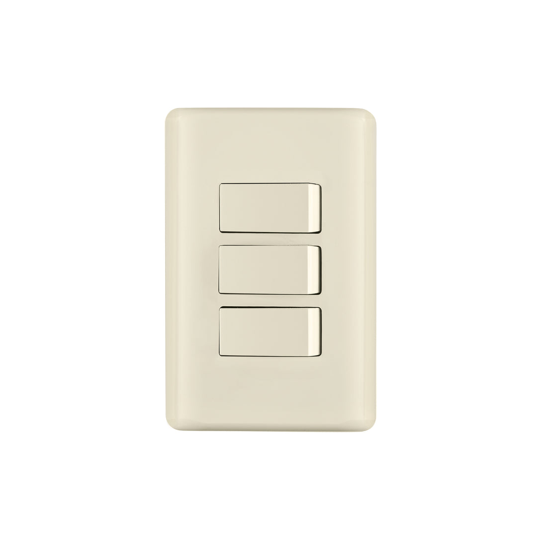 Placa armada 3 interruptores, marfil, VOLTECK
