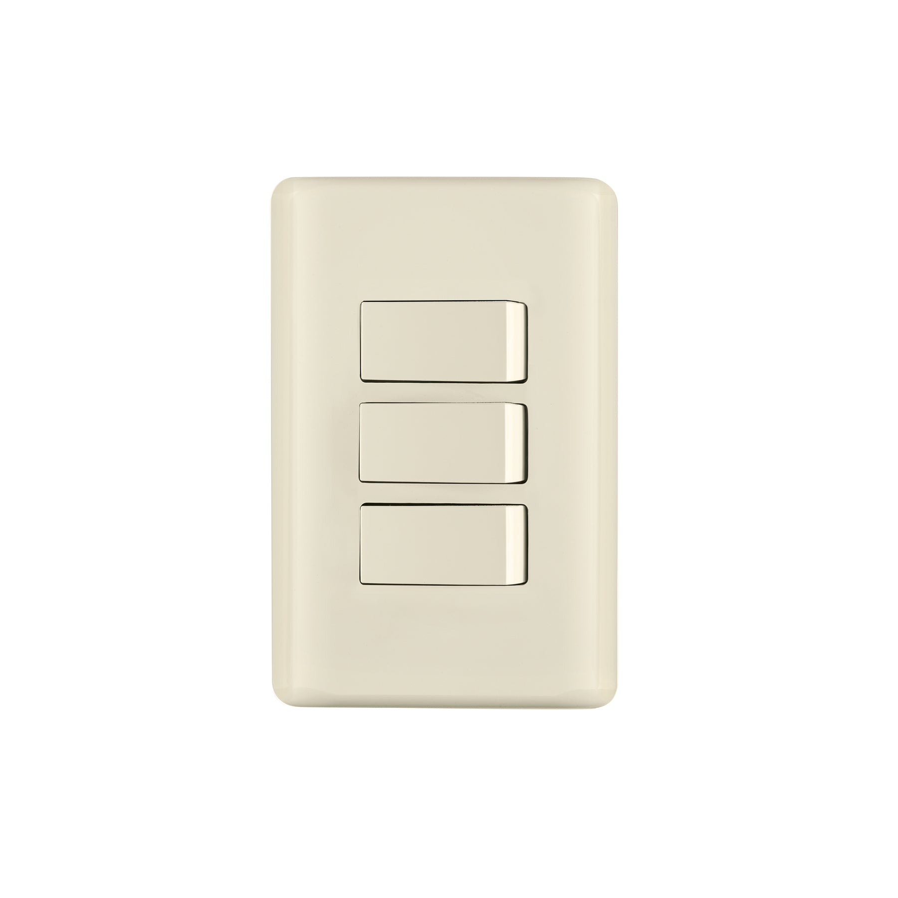 Placa armada 3 interruptores, marfil, VOLTECK