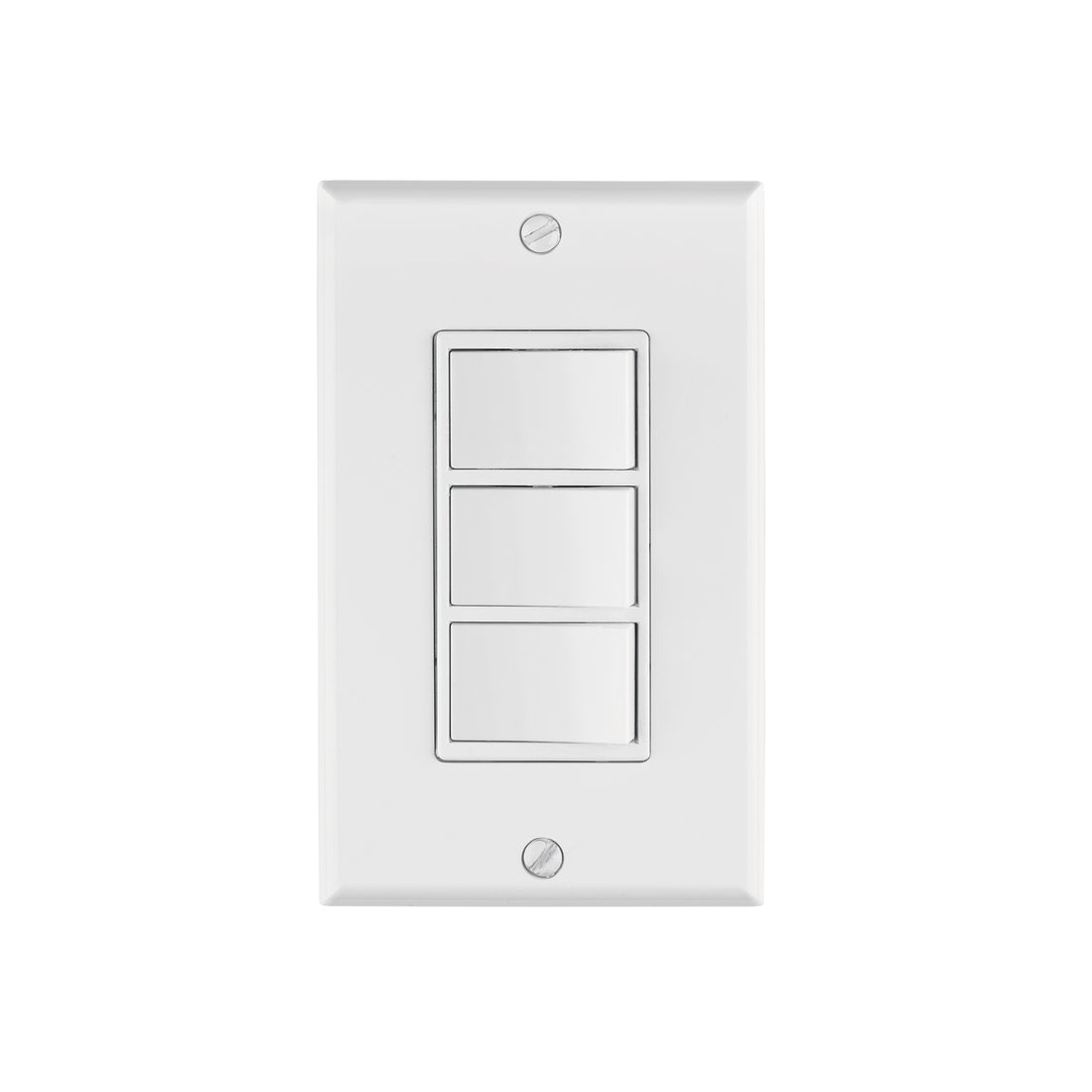 Placa armada con 3 interruptores sencillos, línea Classic