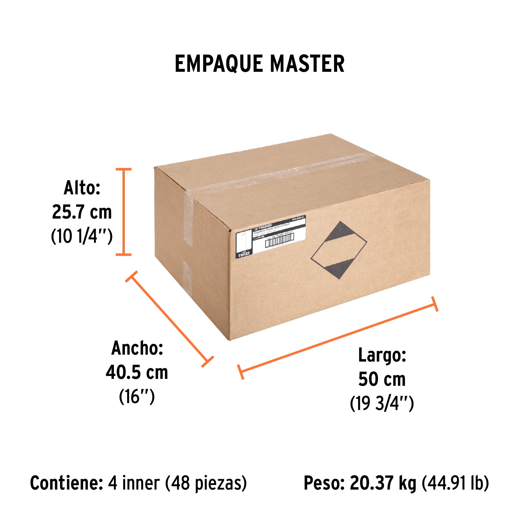 Pintura en aerosol, blanco brillante, bote esbelto, 400 ml - Empaque
