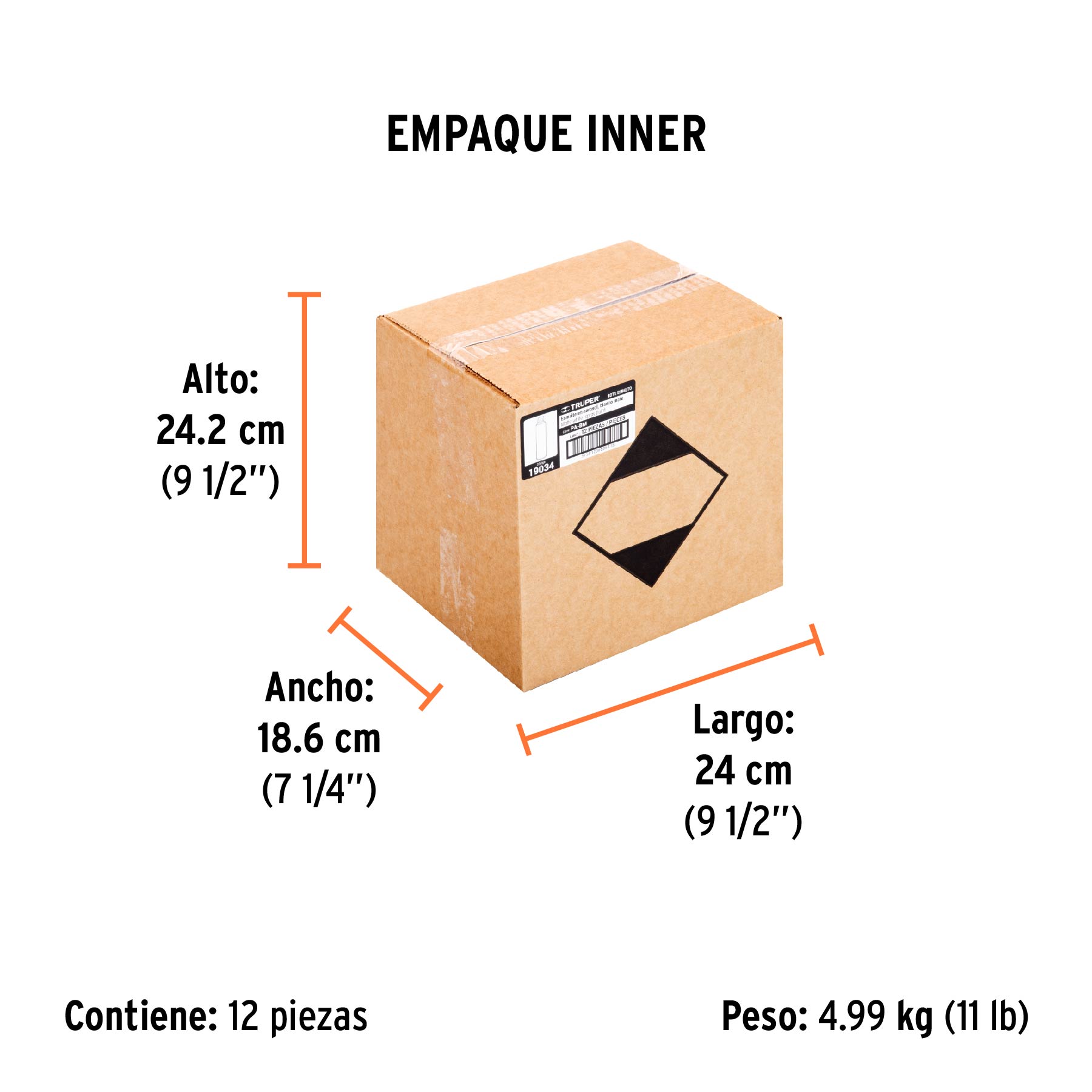 Pintura en aerosol, blanco mate, bote esbelto, 400 ml - Empaque