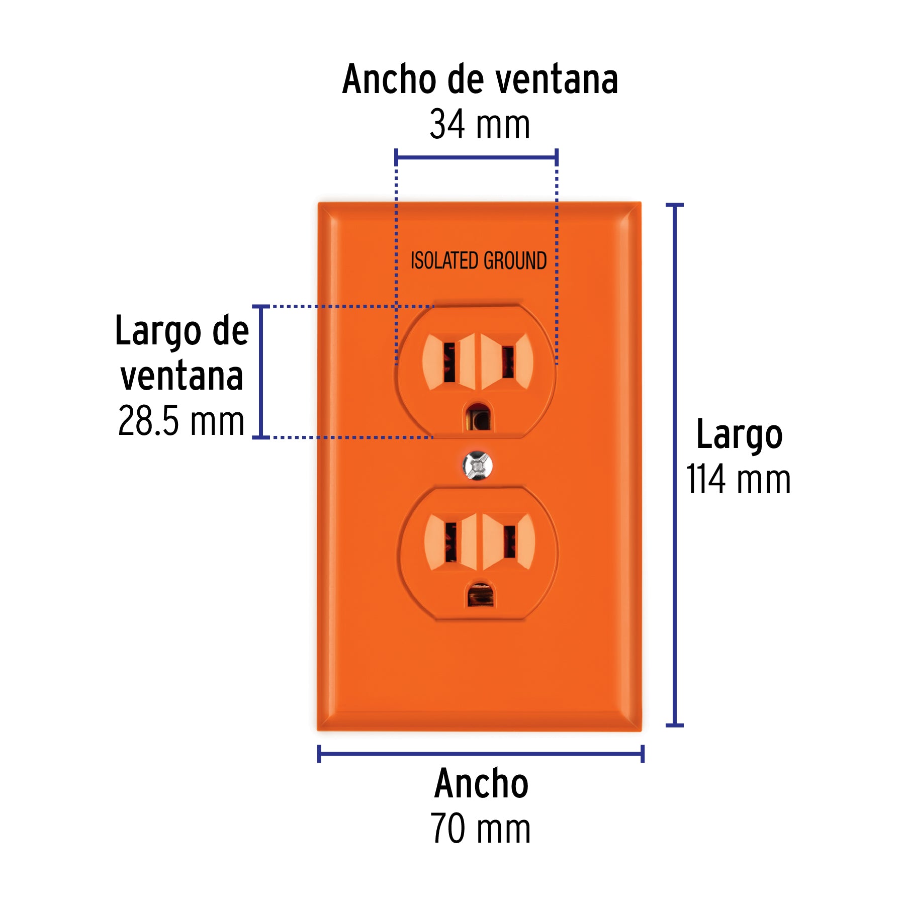 Placa armada contacto tierra aislada, línea Standard