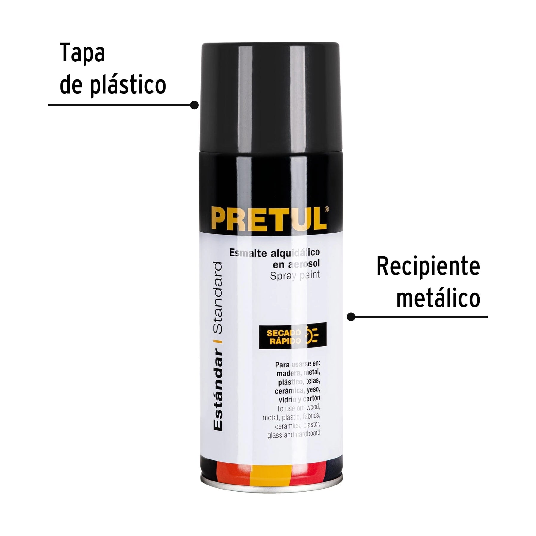 Pintura en aerosol, gris oscuro, 400 ml, PRETUL