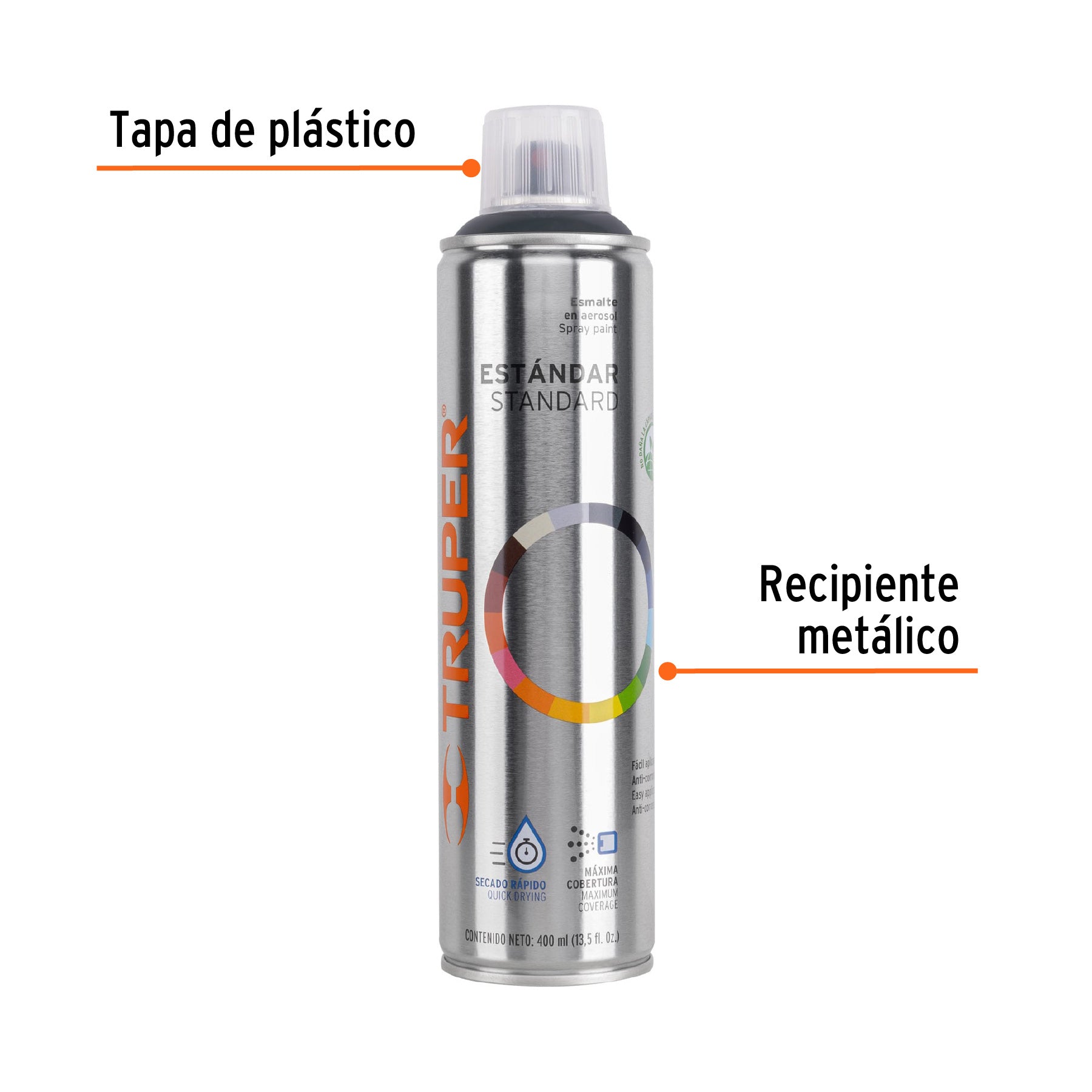 Pintura en aerosol, gris obscuro, bote esbelto, 400 ml