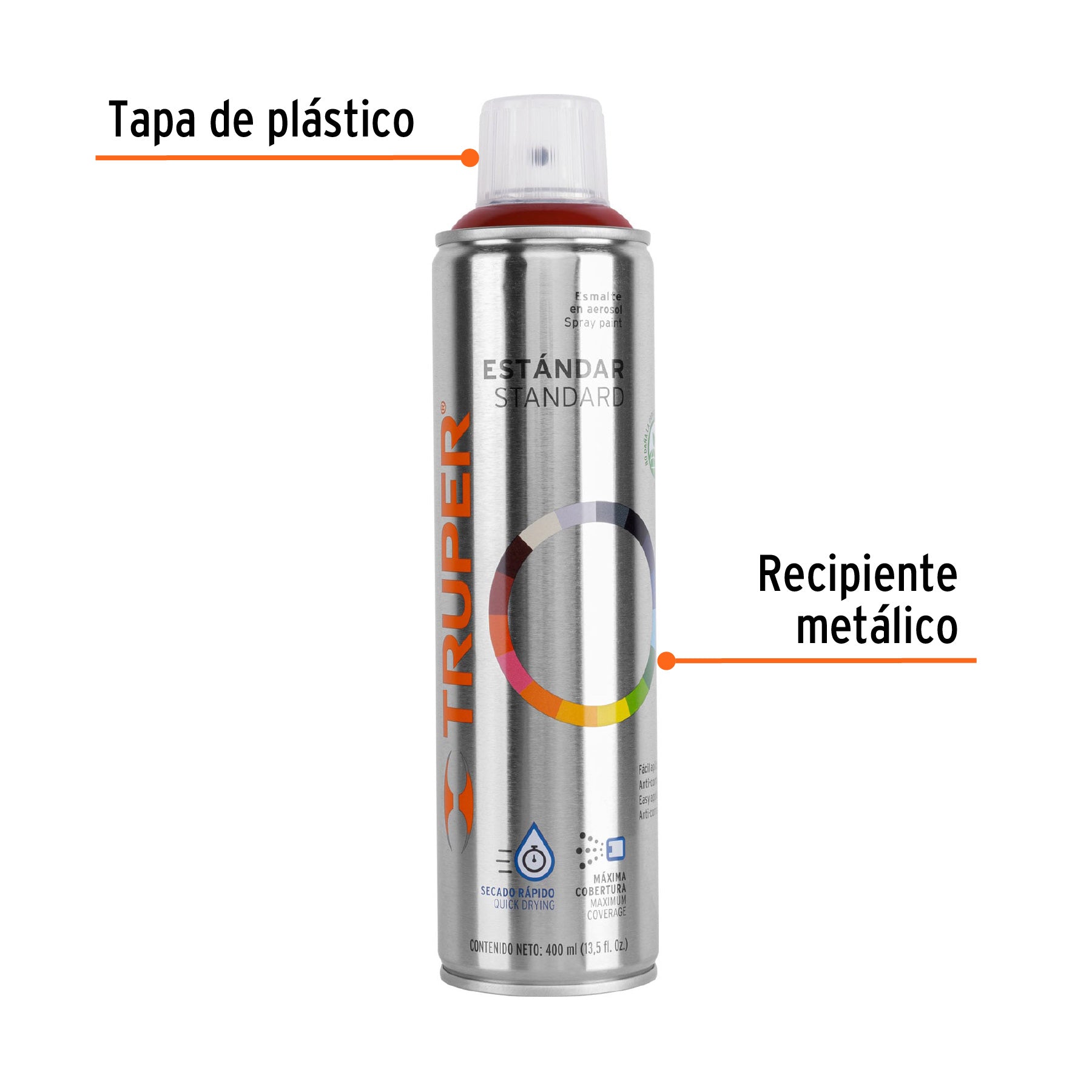 Pintura en aerosol, guinda, bote esbelto, 400 ml