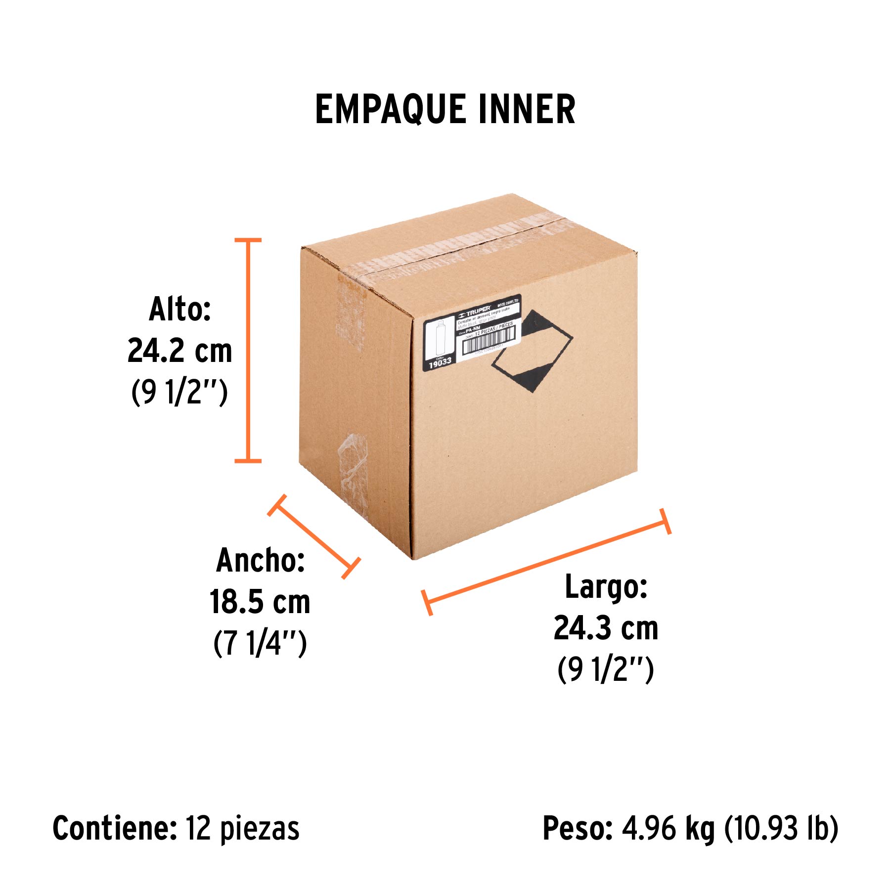 Pintura en aerosol, negro mate, bote esbelto, 400 ml - Empaque