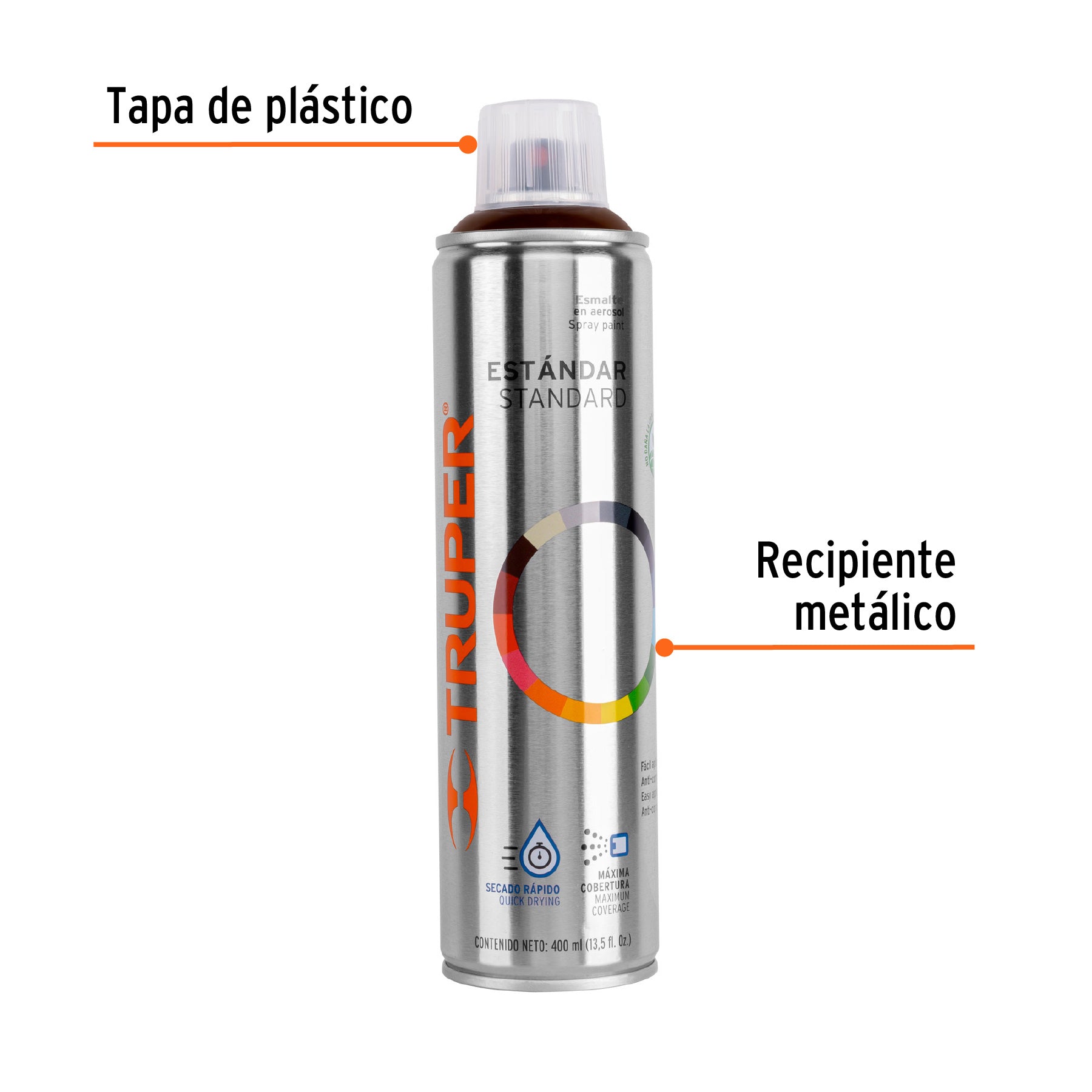 Pintura en aerosol, tabaco, bote esbelto, 400 ml
