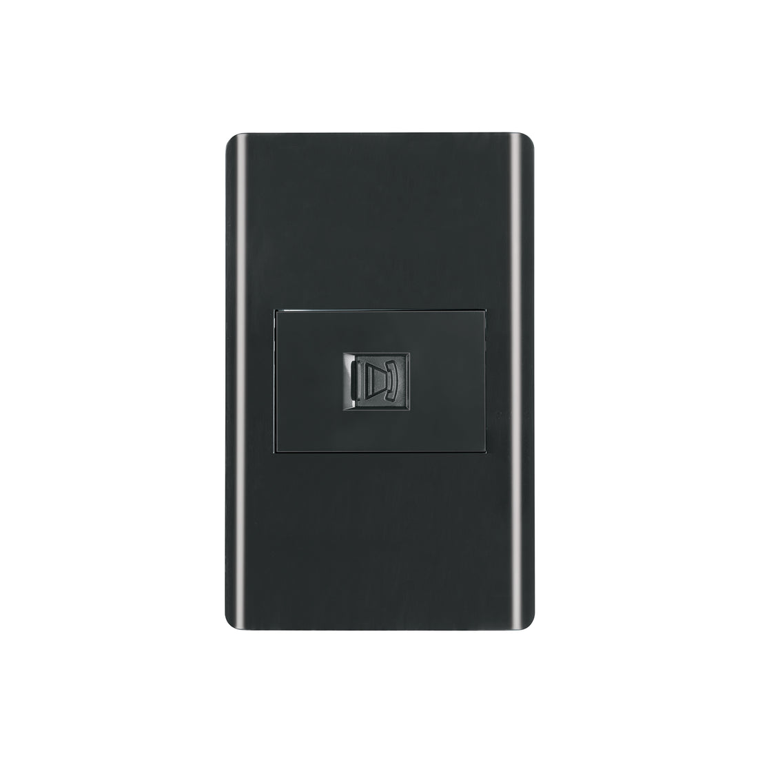Placa armada negra 1 toma para teléfono 1.5 mód, Lisboa