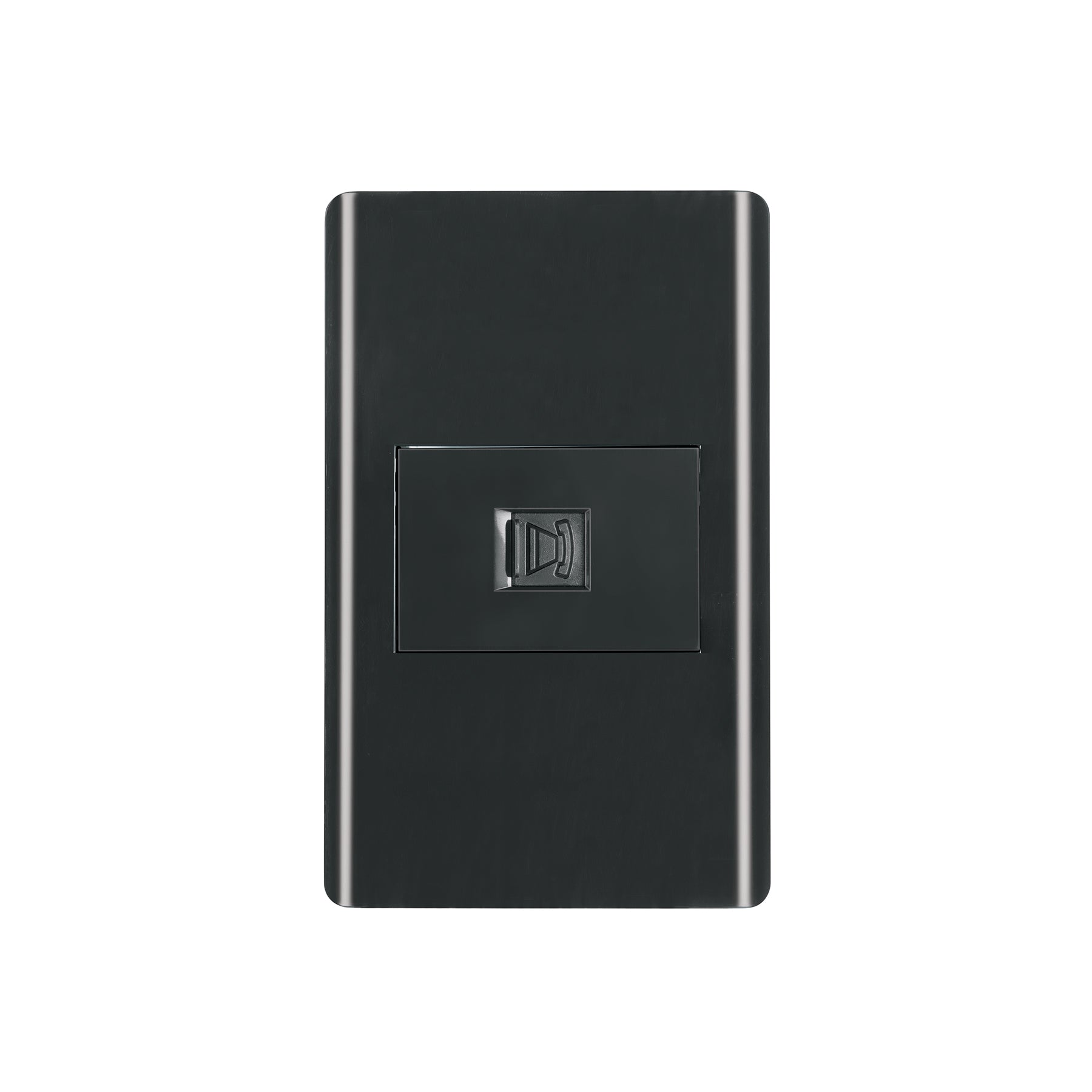 Placa armada negra 1 toma para teléfono 1.5 mód, Lisboa