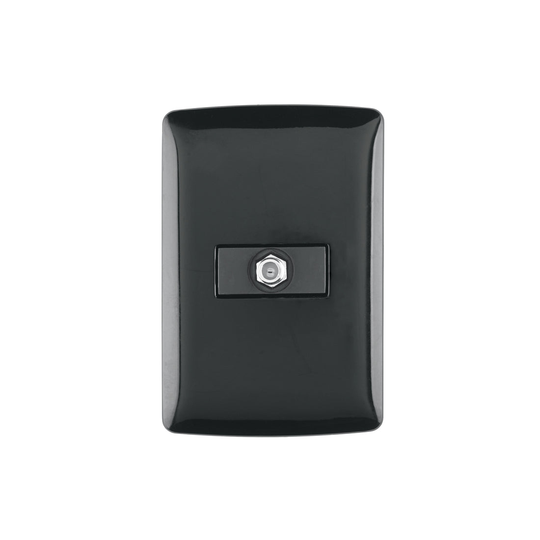 Placa armada con conexión para TV, negro, línea Italiana