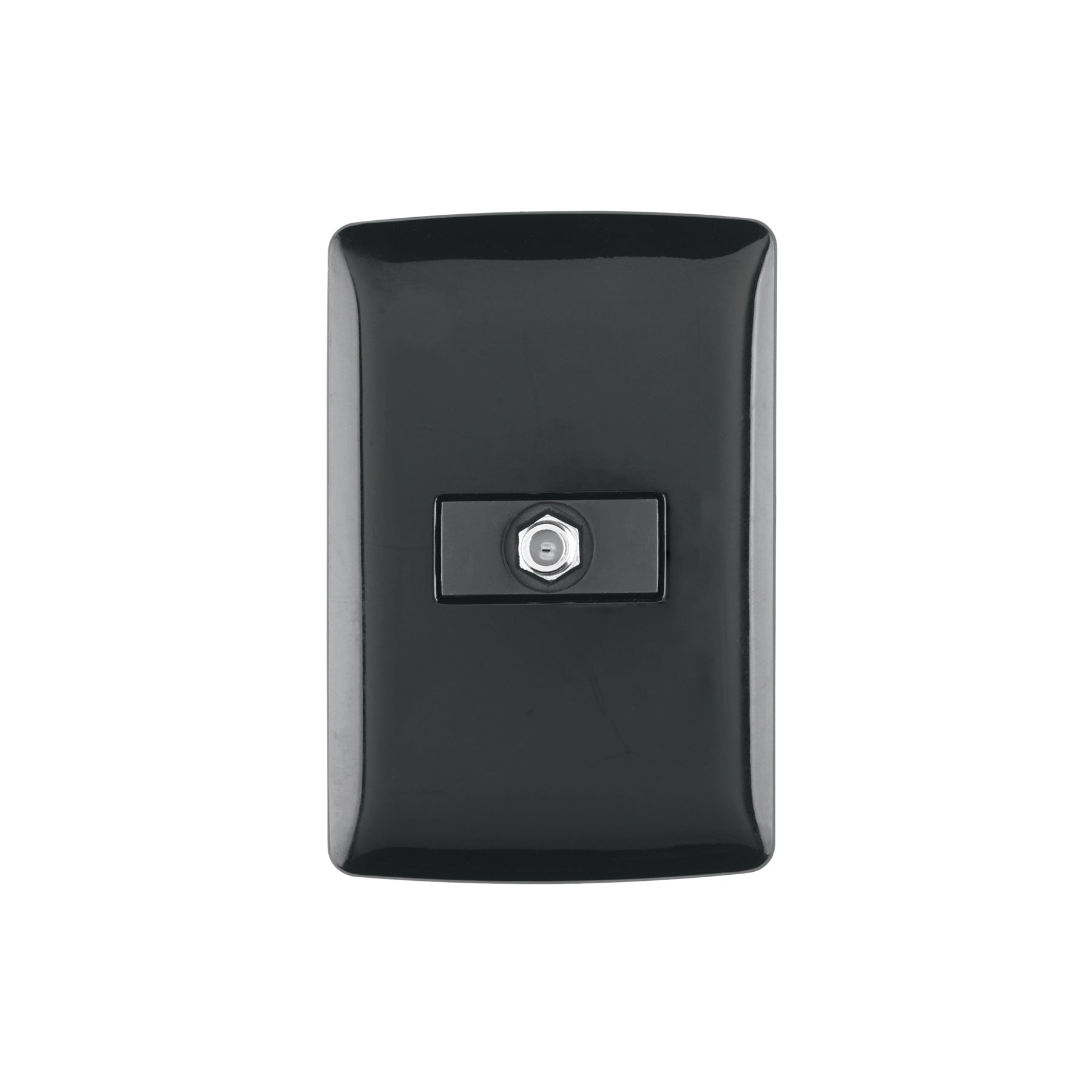 Placa armada con conexión para TV, negro, línea Italiana