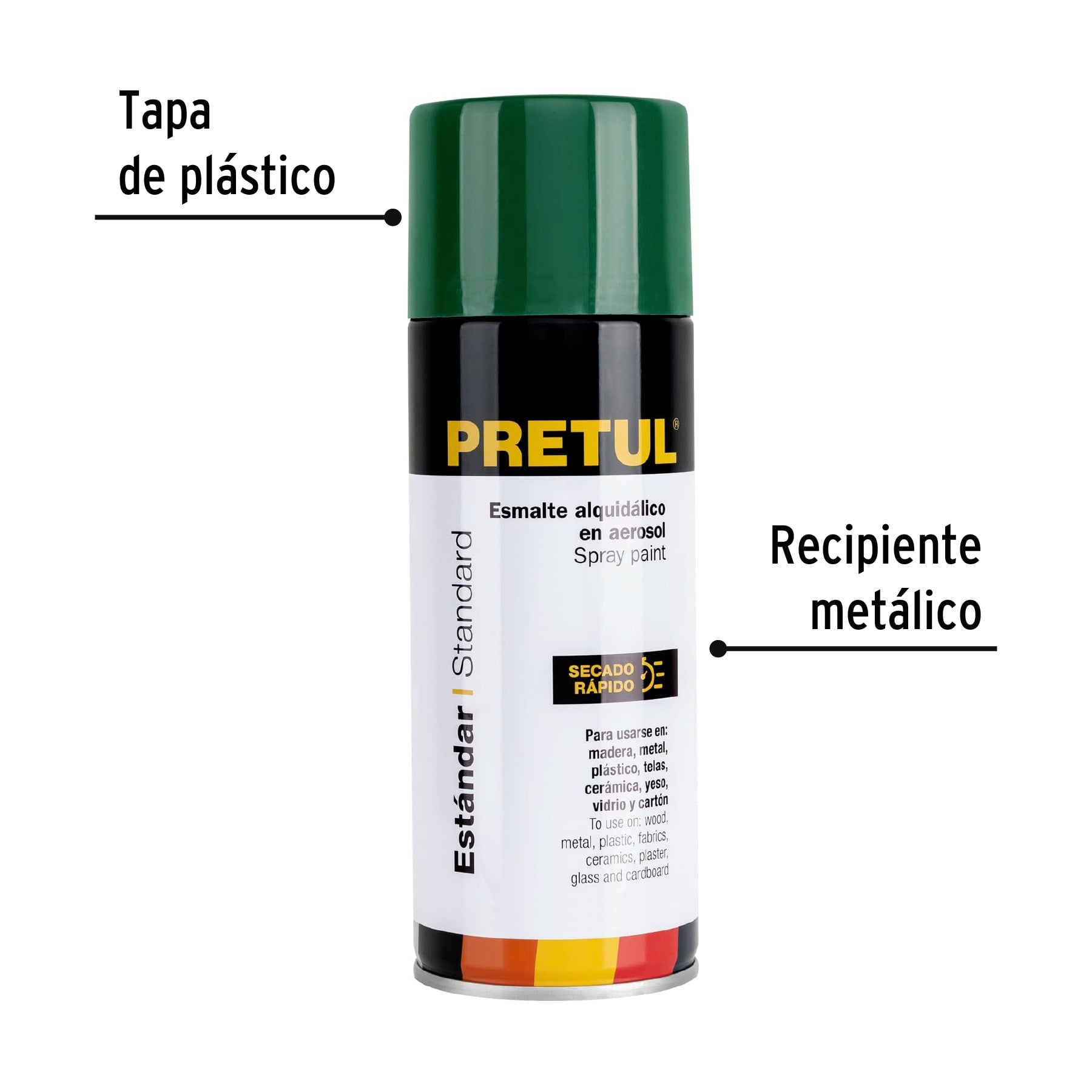 Pintura en aerosol, verde hoja, 400 ml, PRETUL