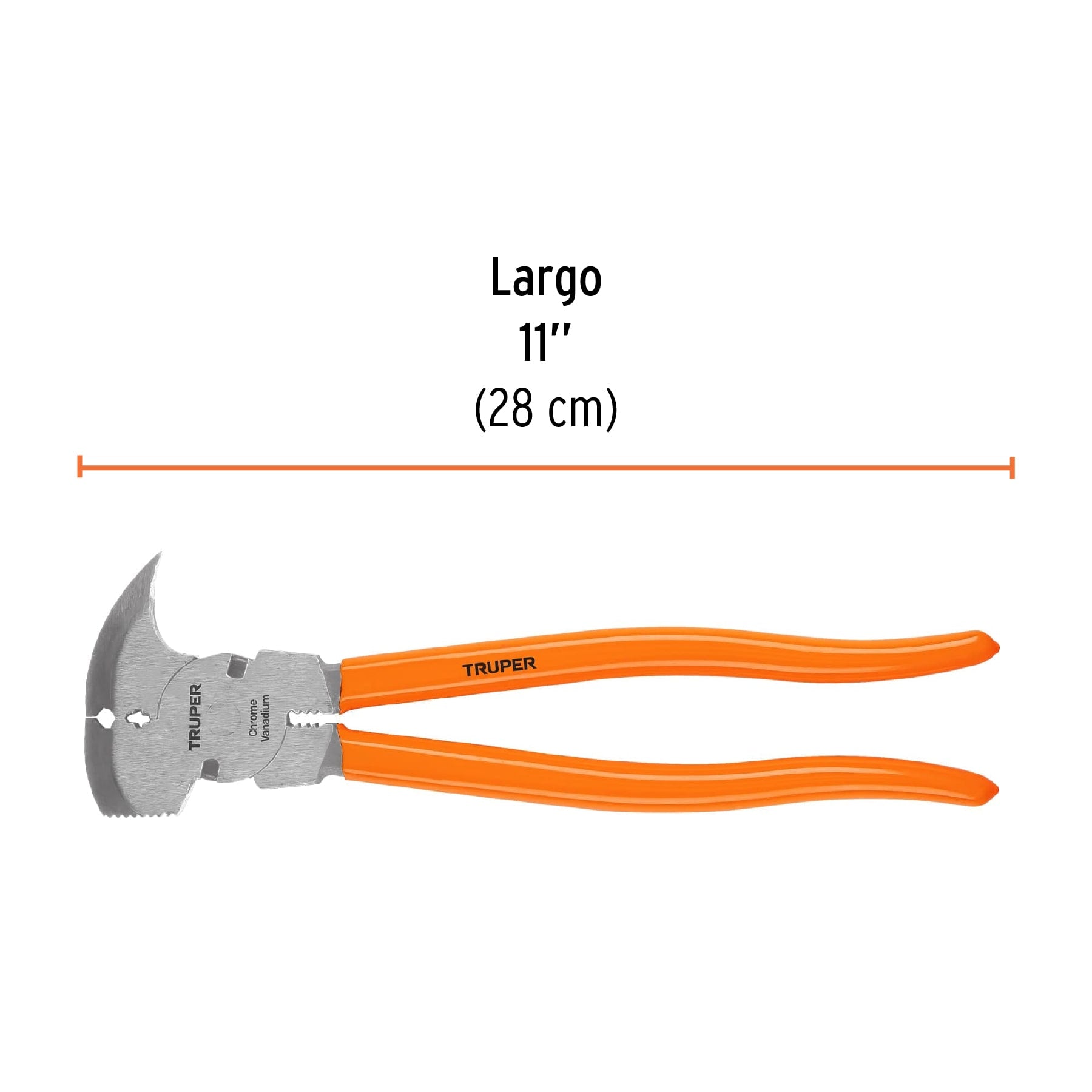 Pinza de hacendado 11" mango de PVC, TRUPER
