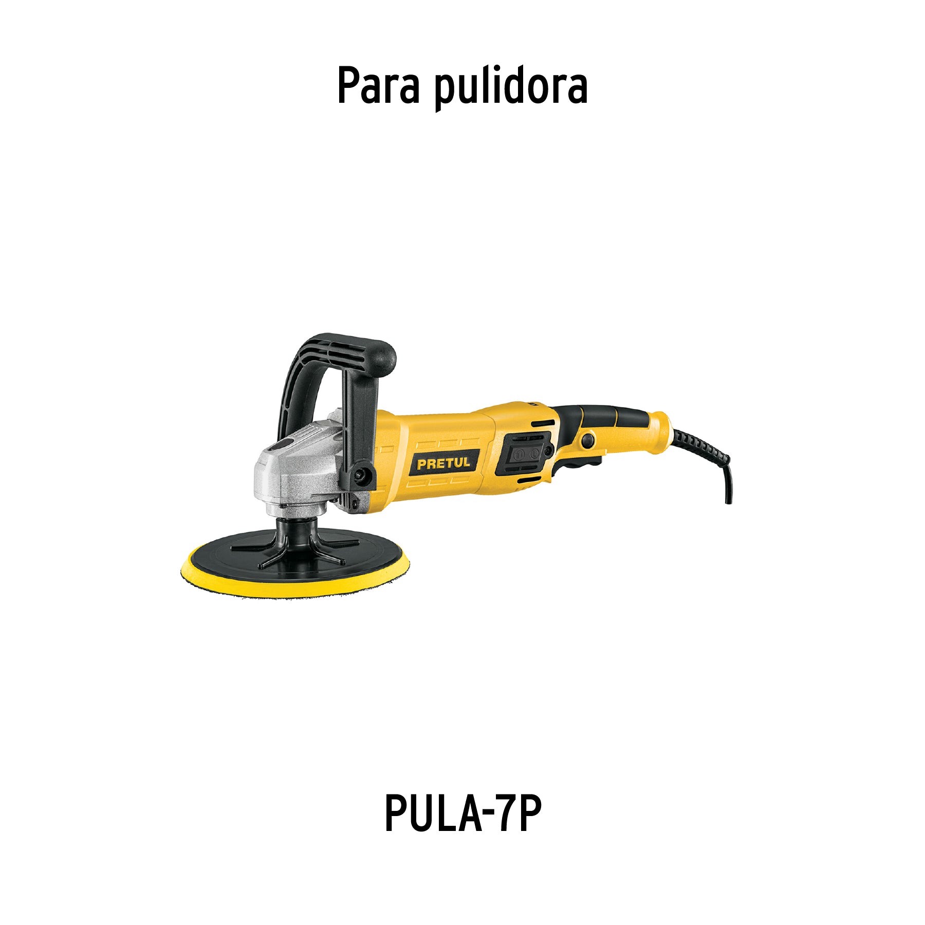 Respaldo de 7" hook and loop para pulidoras, eje 5/8, PRETUL
