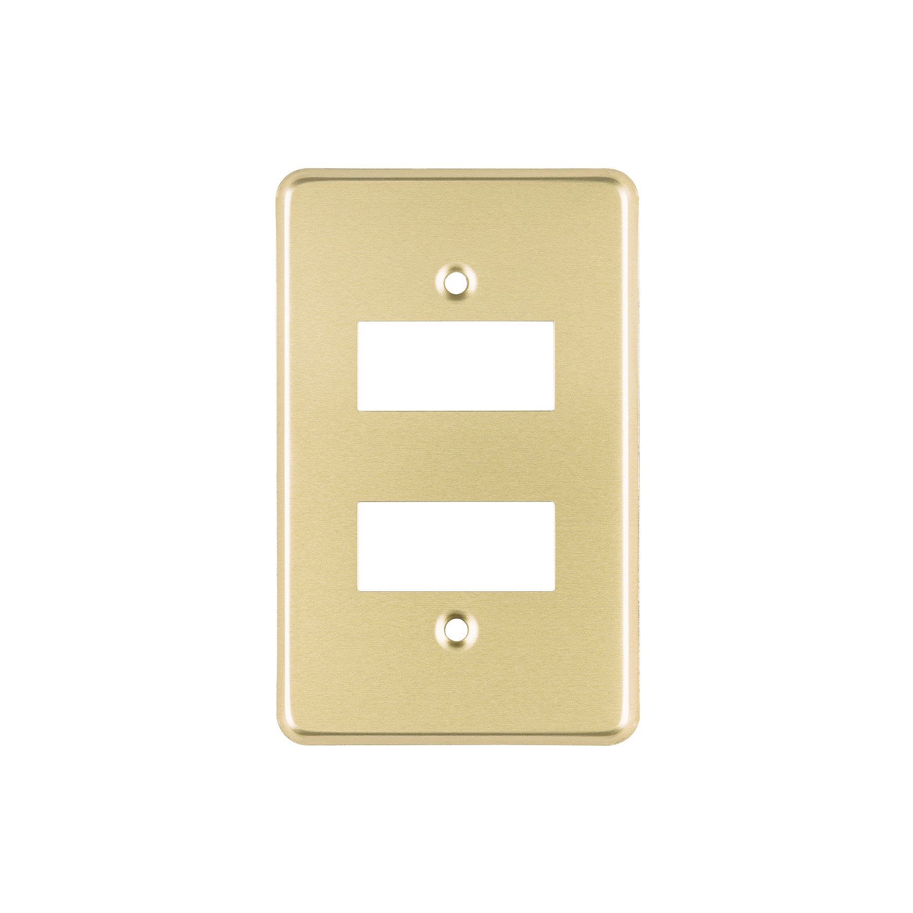 Placa 2 módulos, de aluminio, línea Económica, VOLTECK