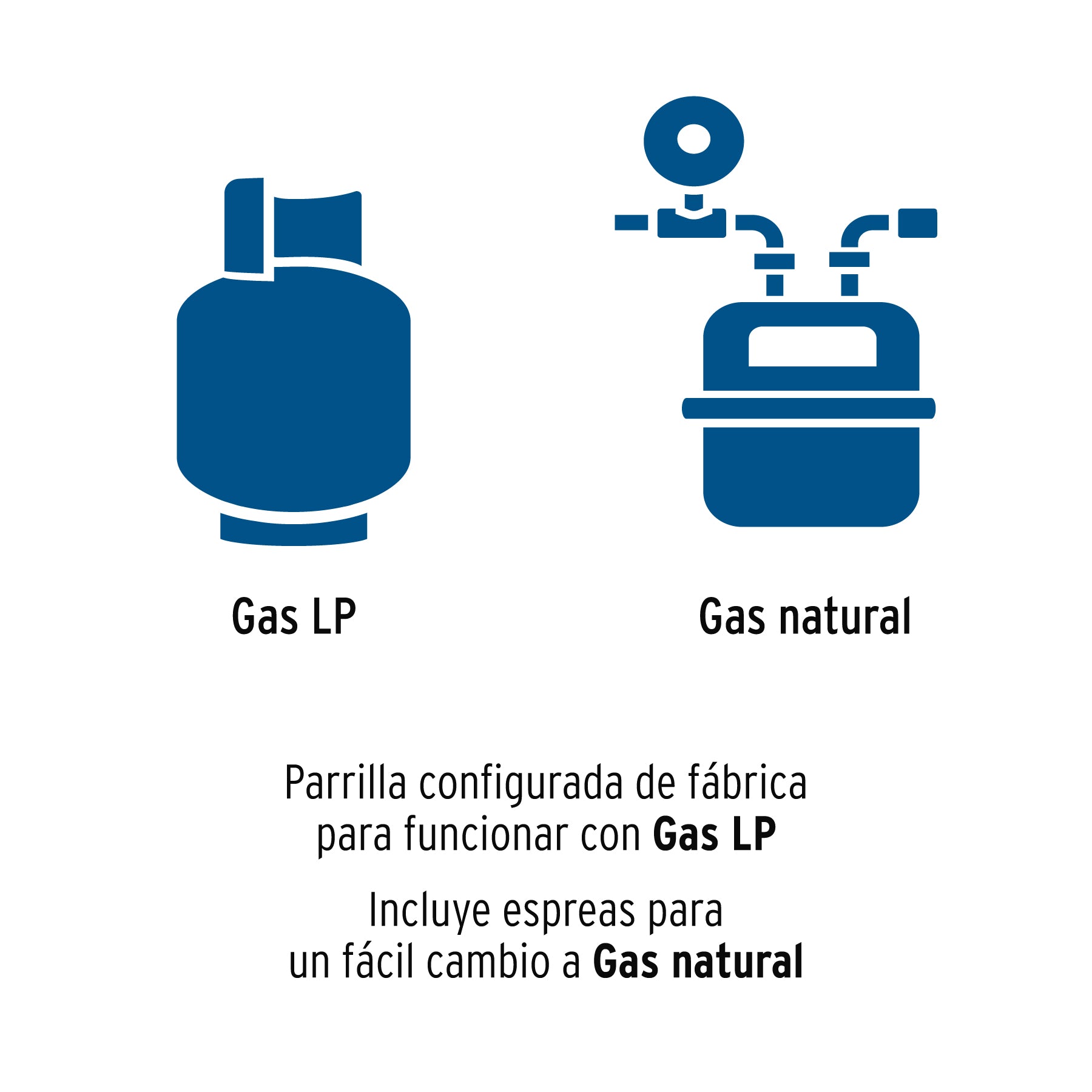Parrilla gas empotrable 60 cm, 4 quemadores, esmalte, FOSET