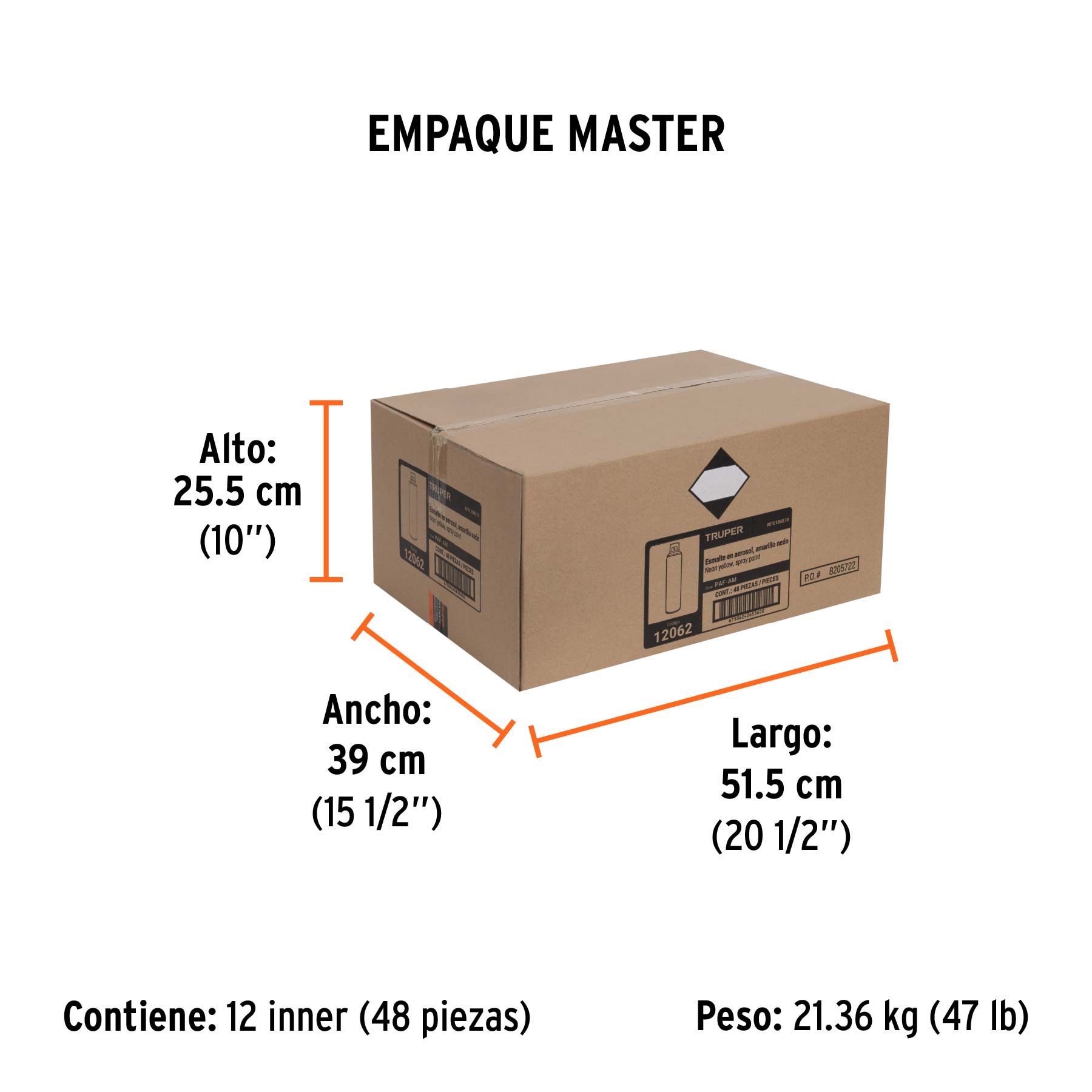 Pintura en aerosol, amarillo neón, bote esbelto, 400 ml - Empaque
