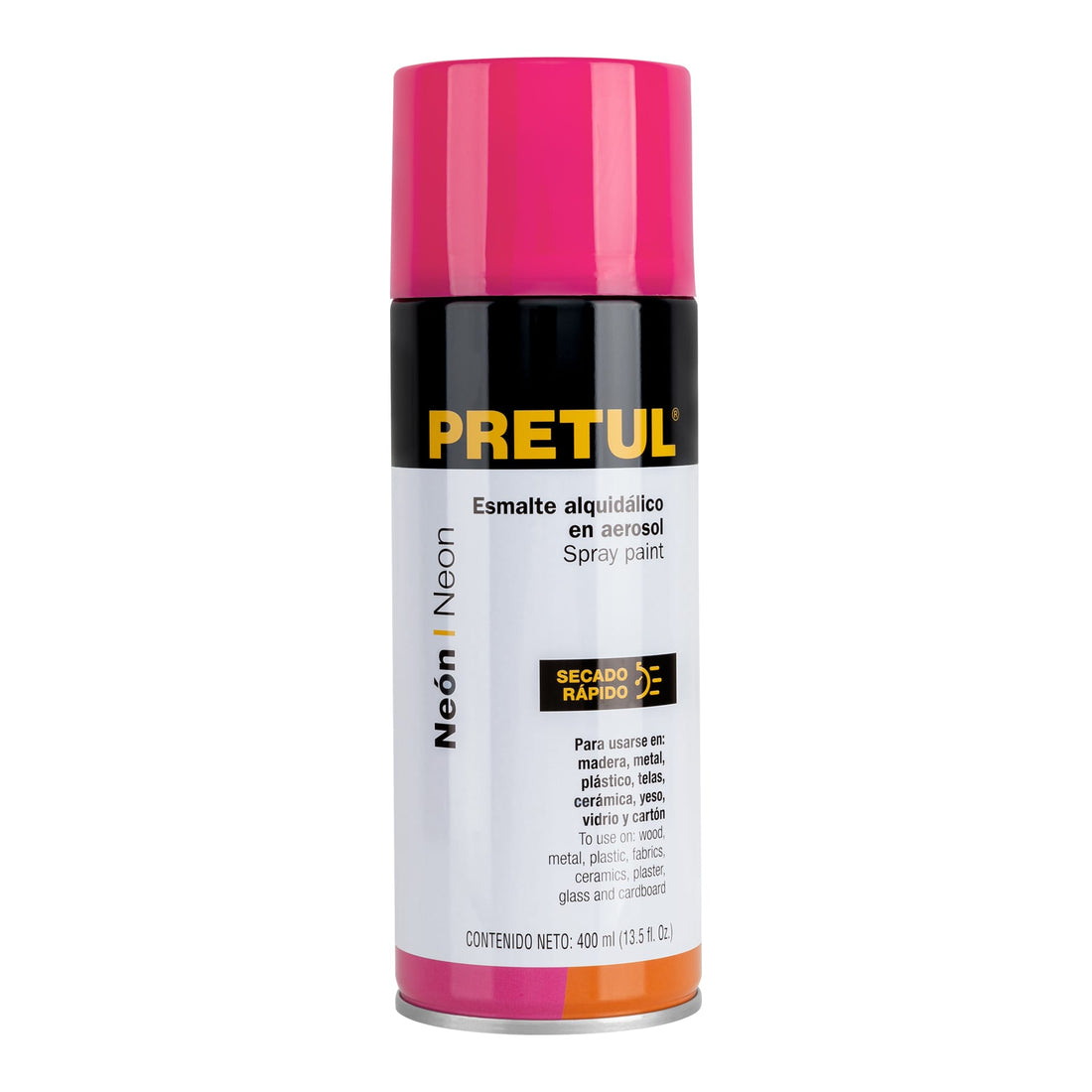 Pintura en aerosol, rosa neón, 400 ml, PRETUL