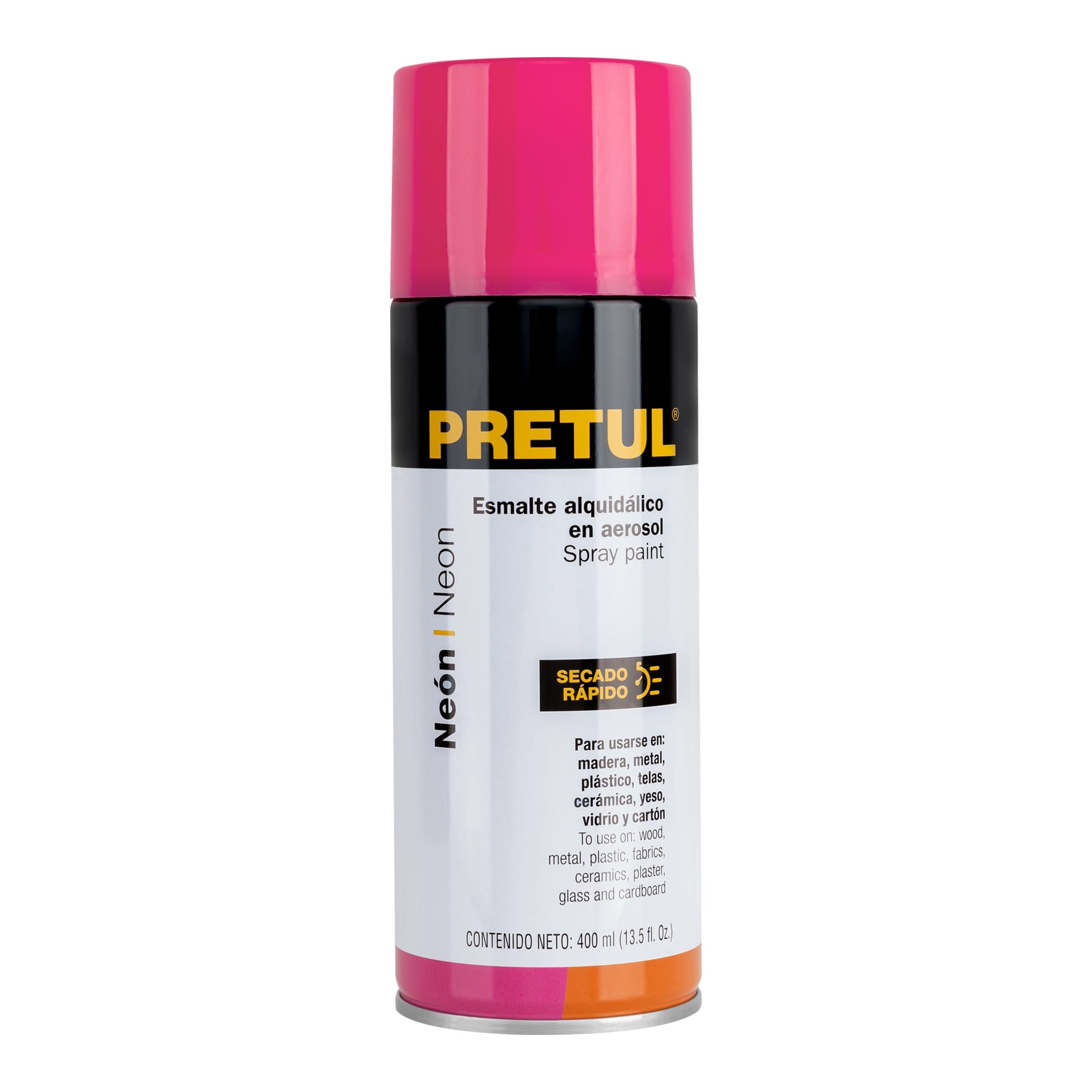 Pintura en aerosol, rosa neón, 400 ml, PRETUL